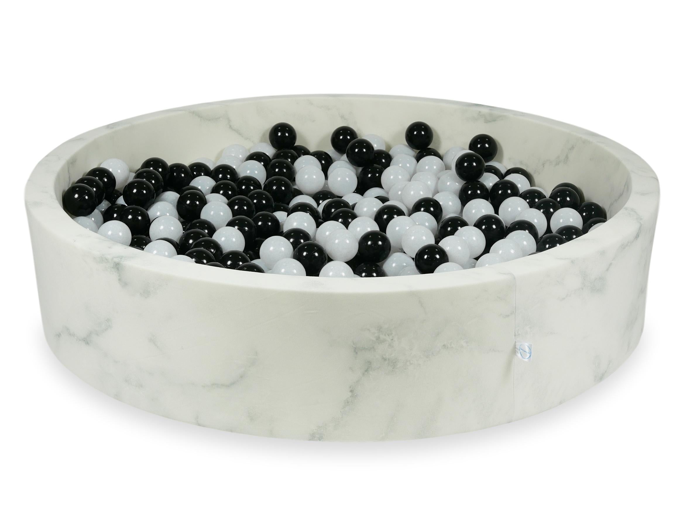 Piscine à balles en velours Marble 130x30 cm avec 600 balles