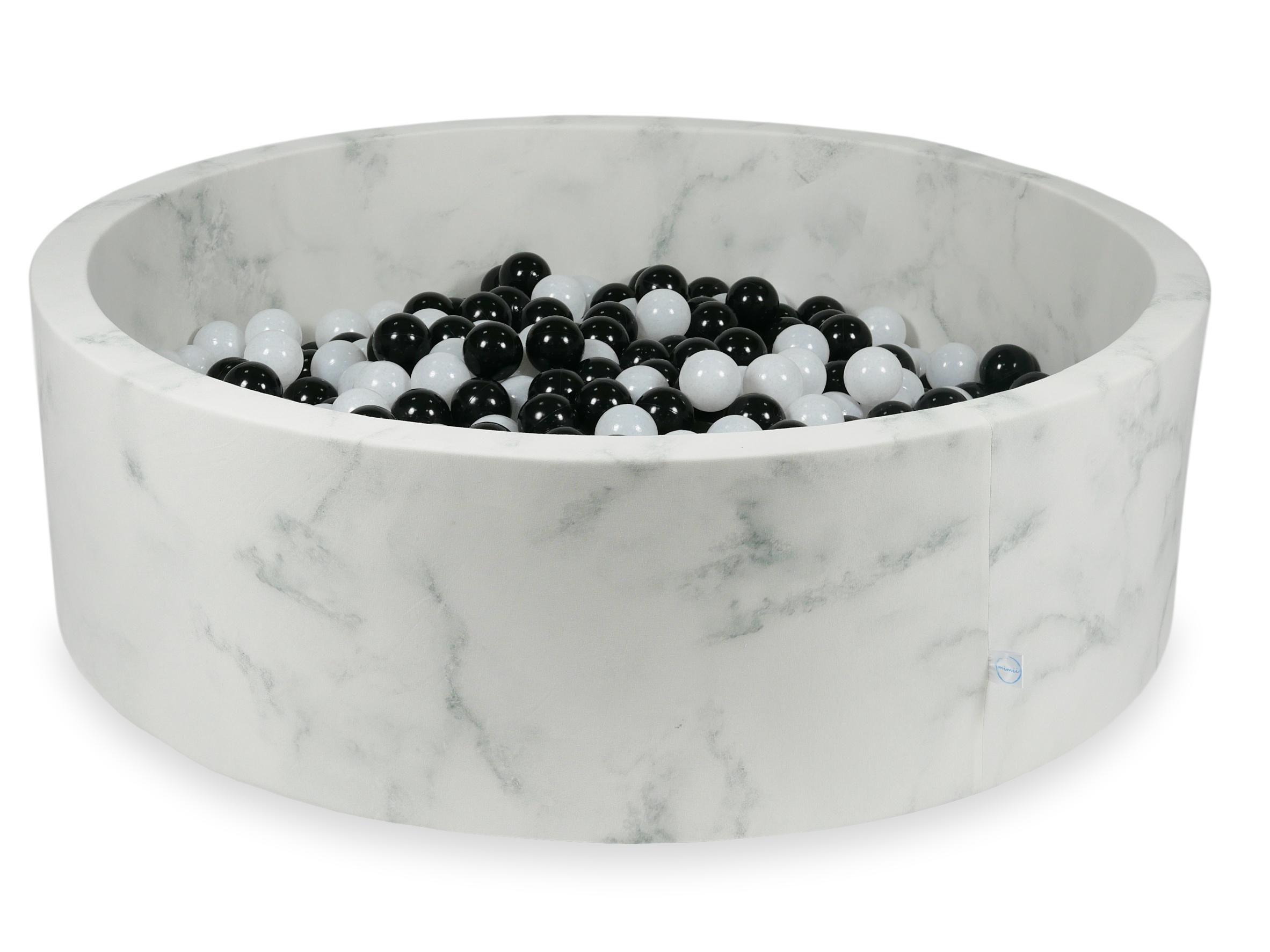 Piscine à balles en velours Marble 130x40 cm avec 700 balles