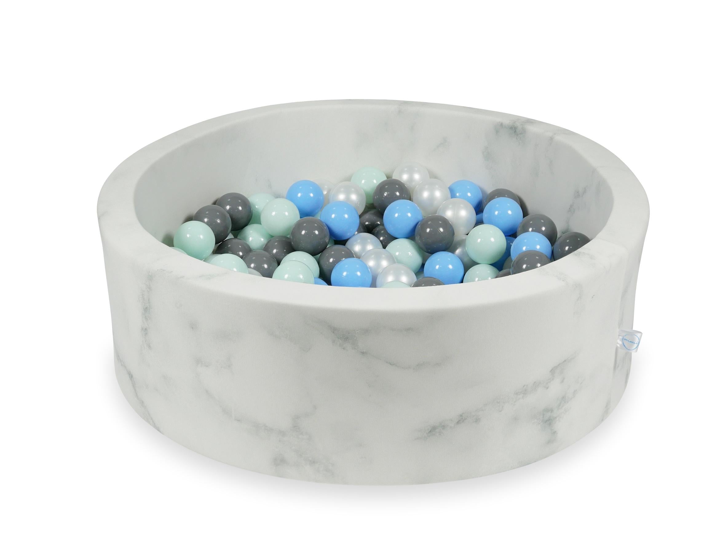 Piscine à balles en velours Marble 90x30 cm avec 200 balles