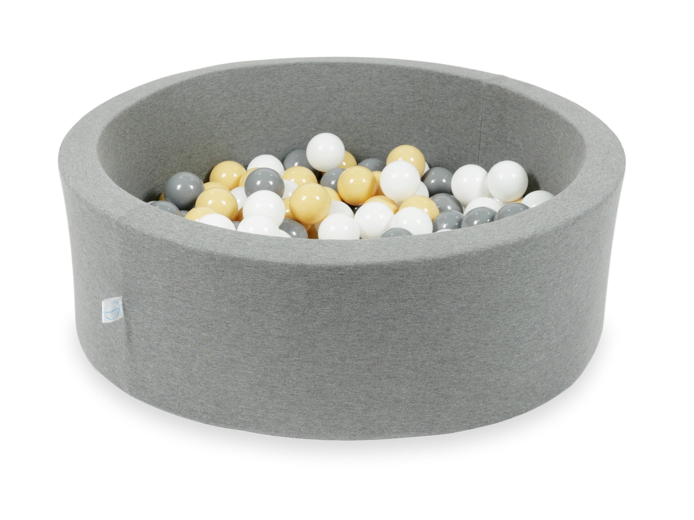 Piscine à balles en gris  90x30 cm avec 200 balles