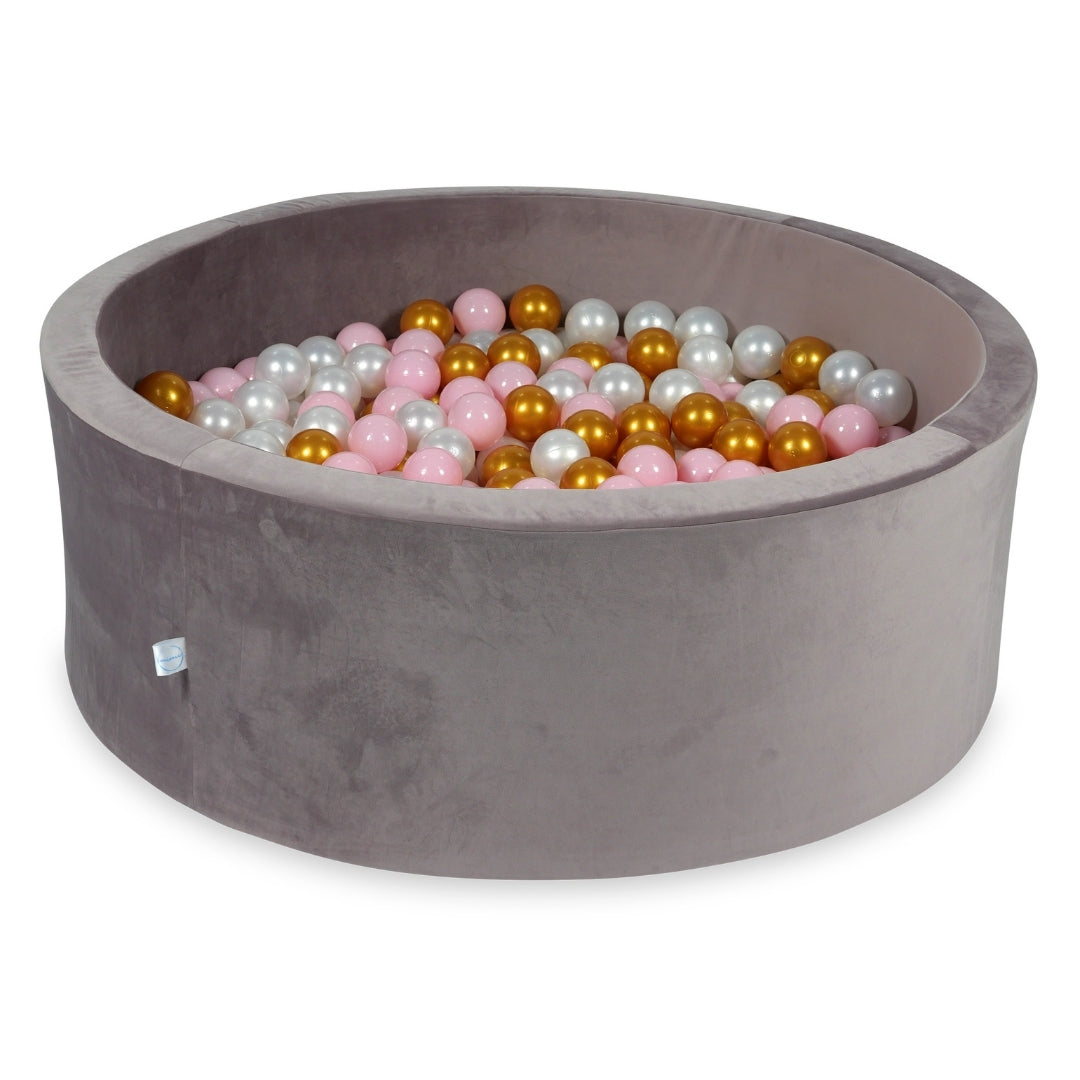 Piscine à balles en velours velvet lilac 110x40 cm avec 500balles
