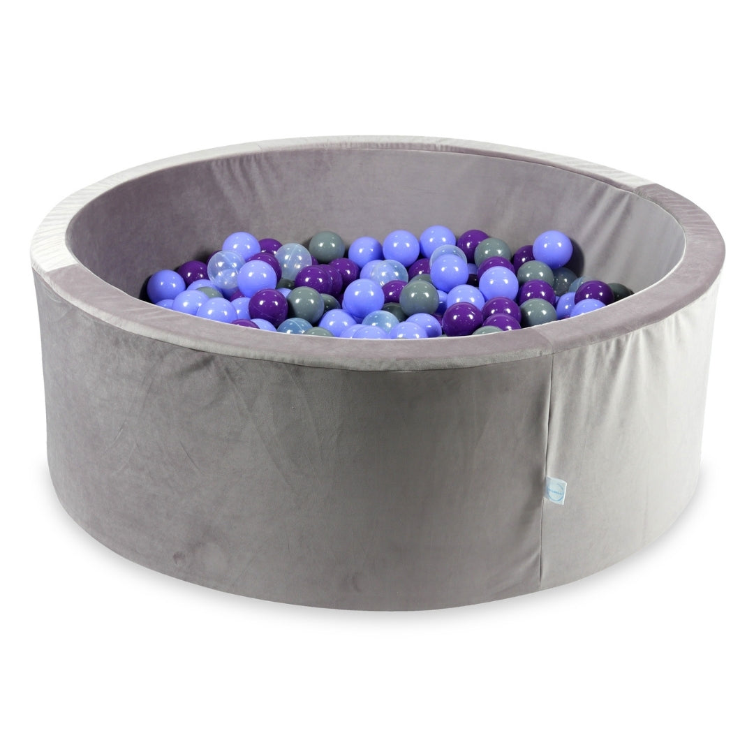 Piscine à balles en velours velvet lilac 110x40 cm avec 500balles