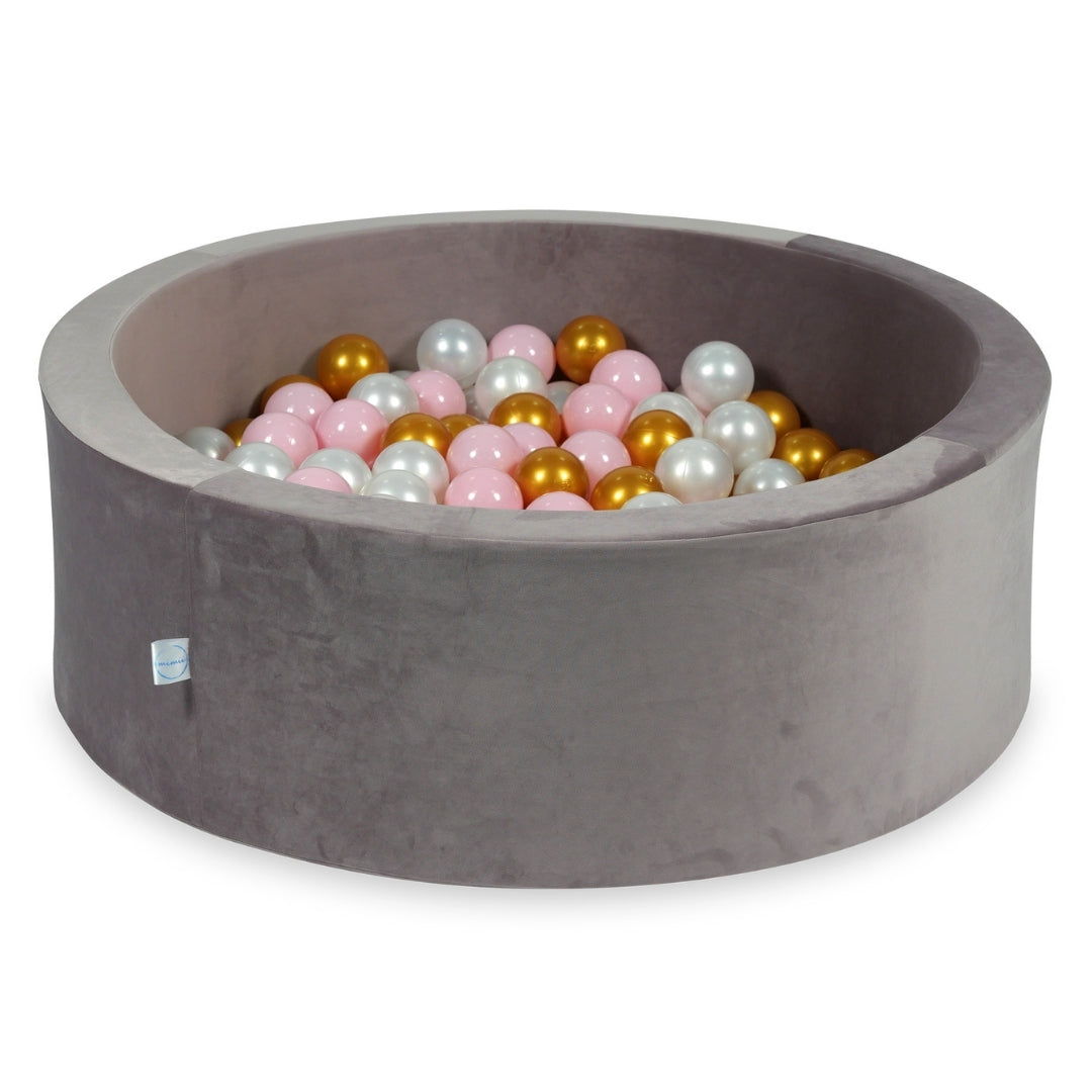 Piscine à balles en velours velvet lilac 90x30 cm avec 200 balles