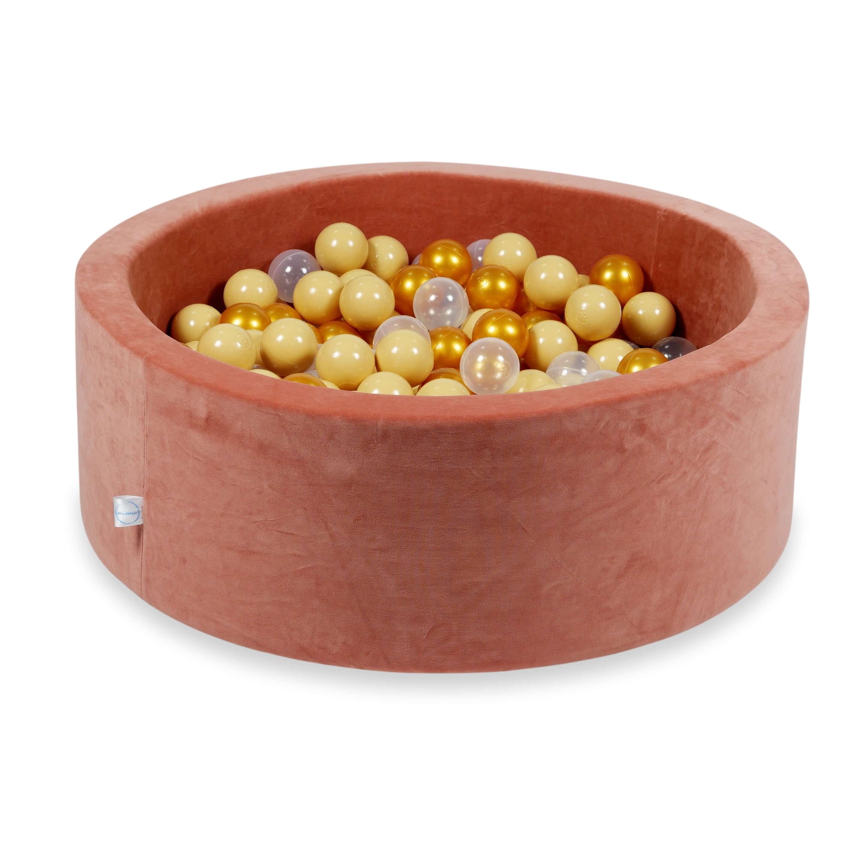 Piscine à balles en velours velvet soft canyon clay 90x30 cm avec 200 balles