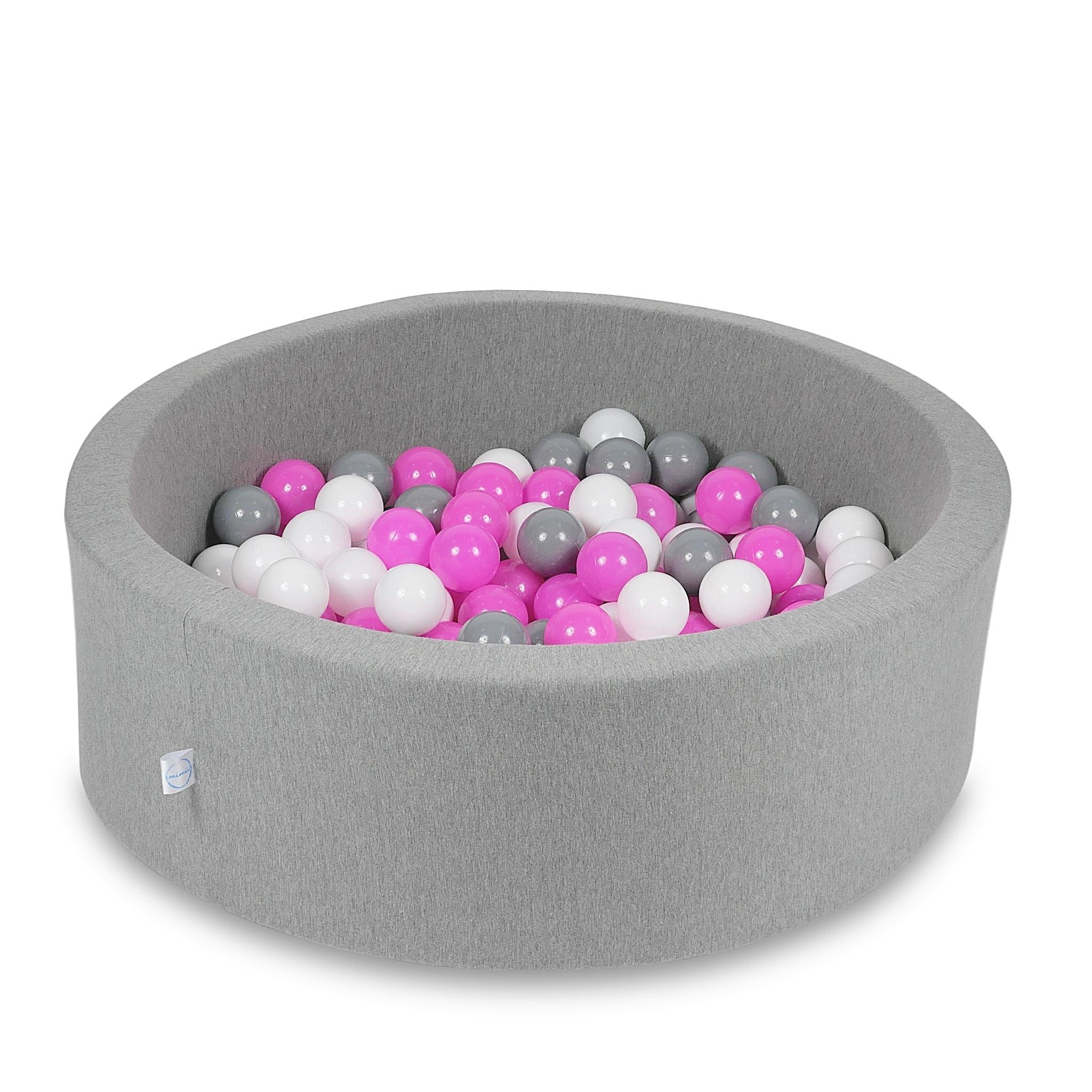 Piscine à balles en gris  90x30 cm avec 200 balles