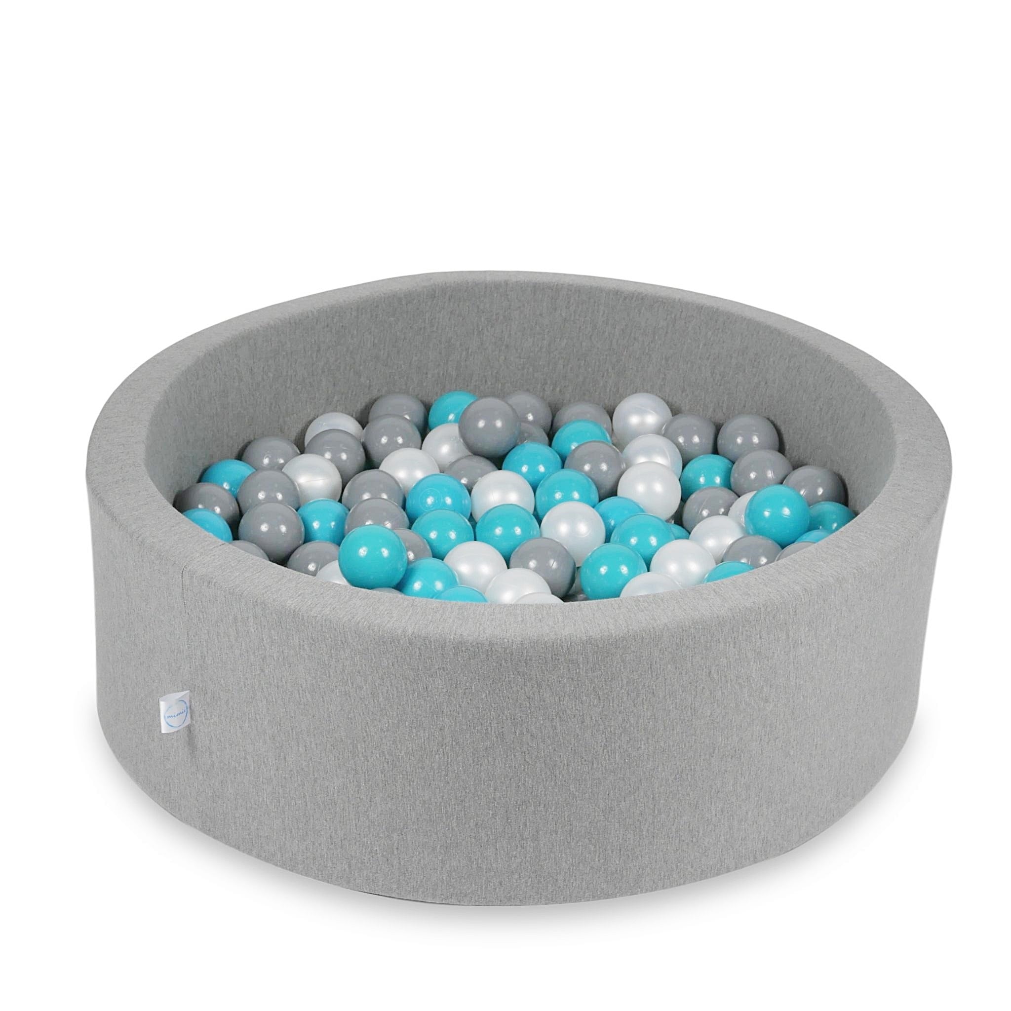 Piscine à balles en gris  90x30 cm avec 200 balles