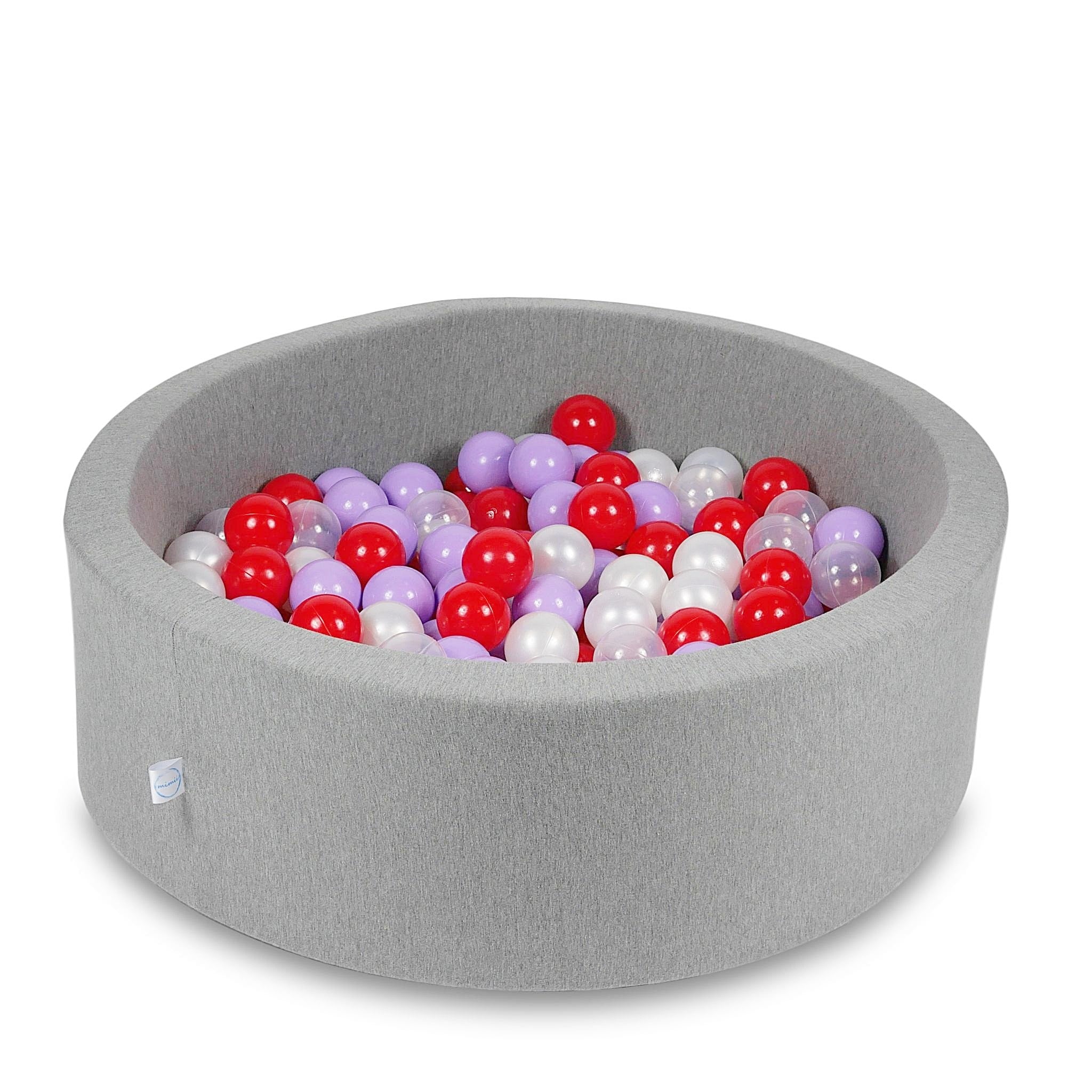Piscine à balles en gris  90x30 cm avec 200 balles