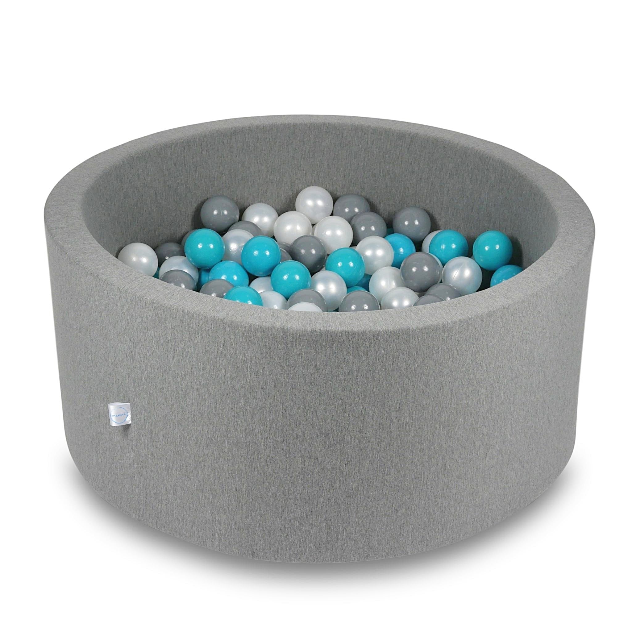 Piscine à balles en gris  90x40 cm avec 300 balles