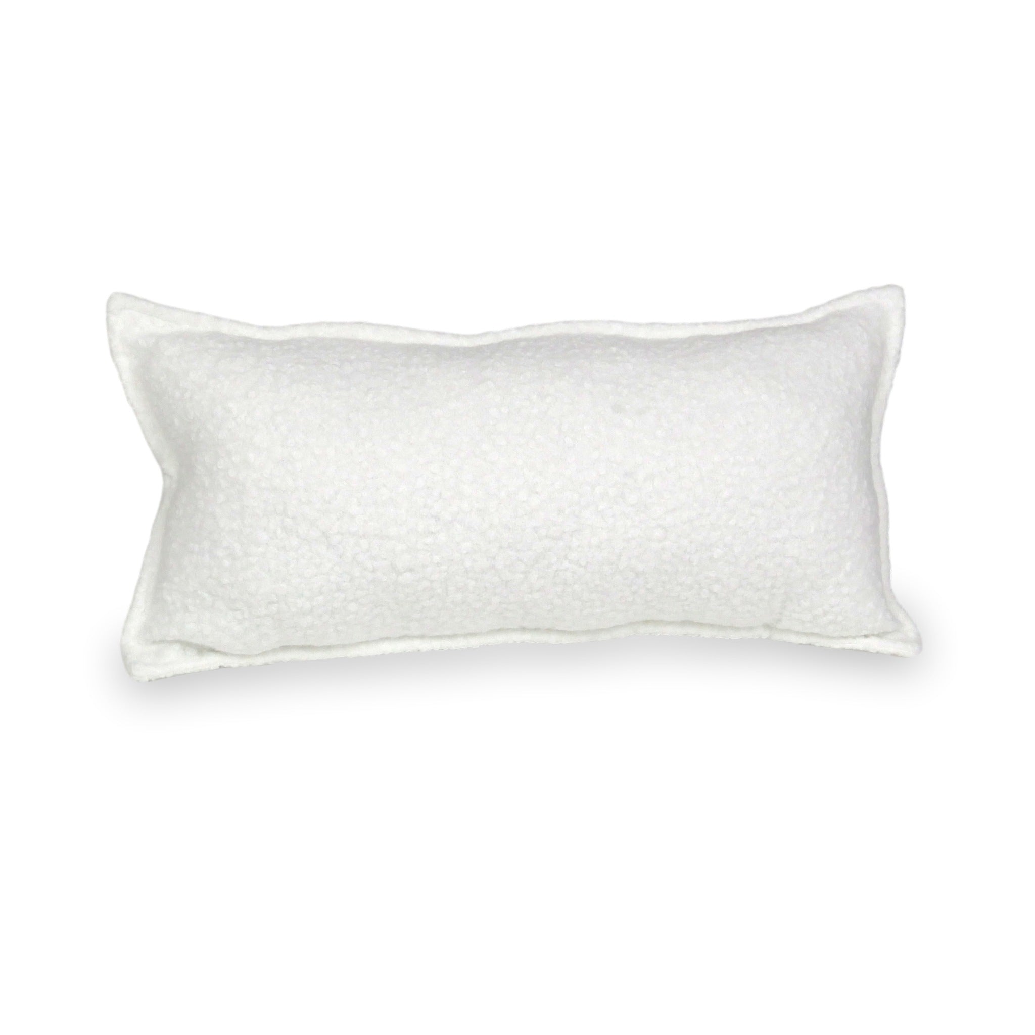 Grand coussin de jeu pour canapé en bouclé blanc
