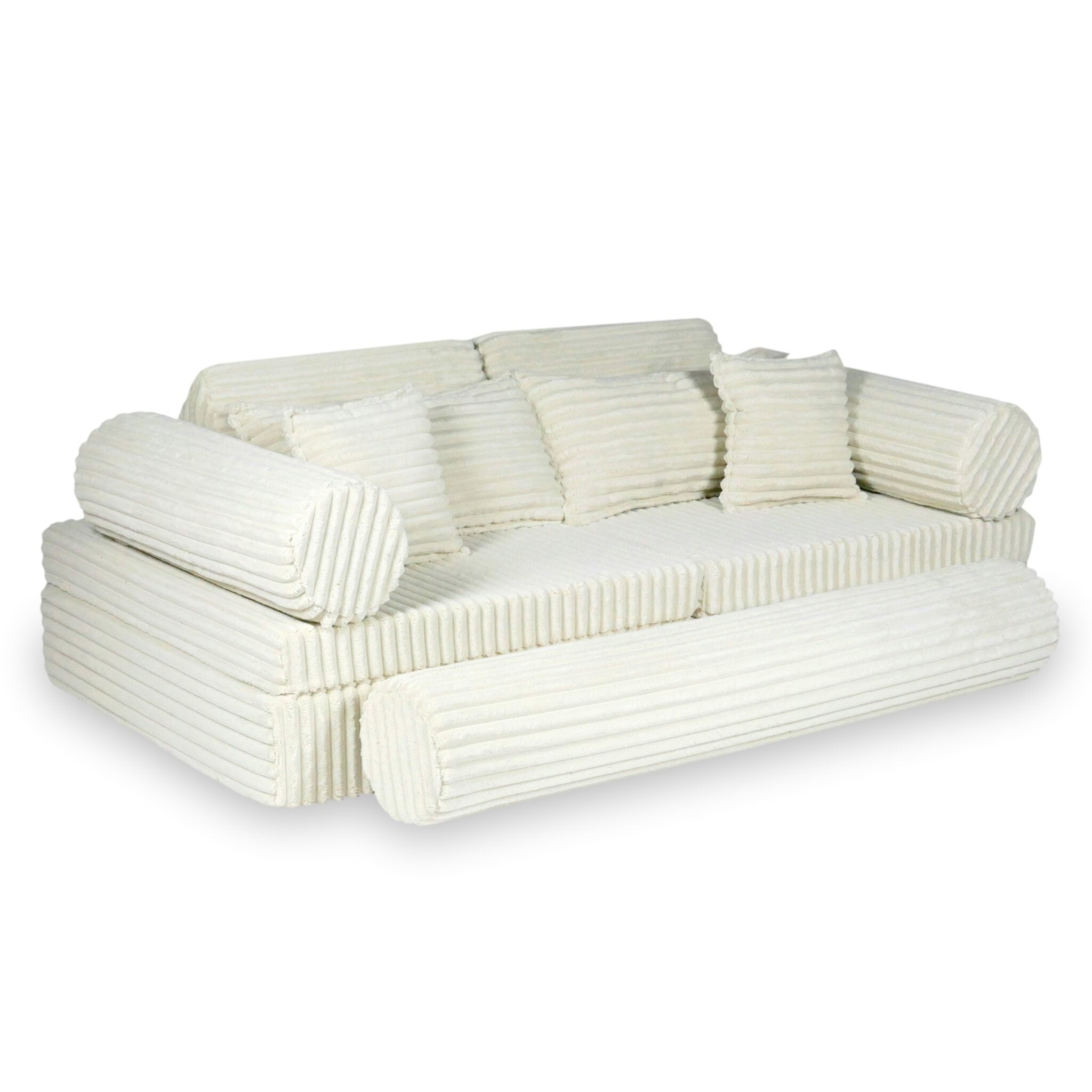 Canapé de jeu Montessori de luxe  Tissu gaufré