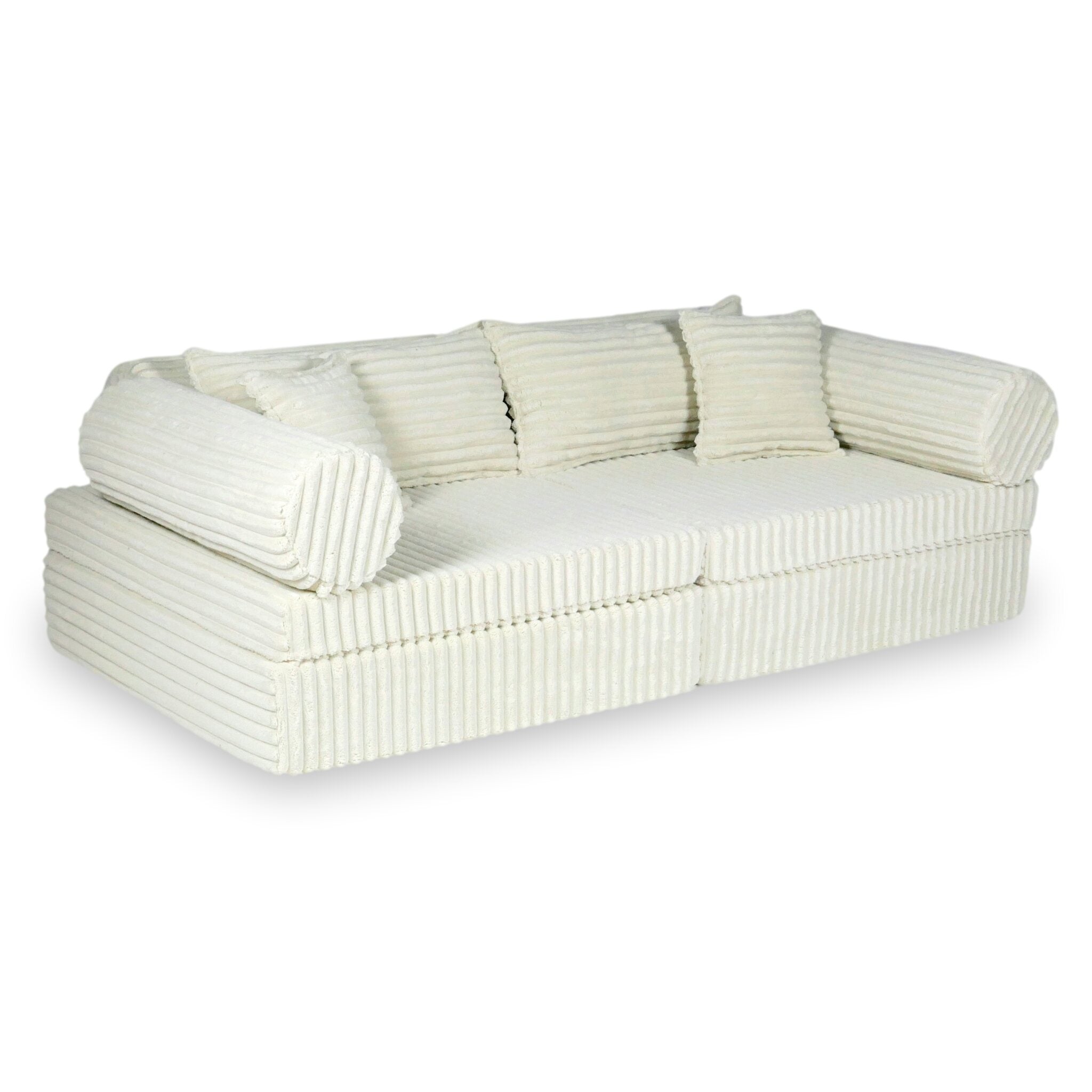 Canapé de jeu Montessori de luxe  Tissu gaufré
