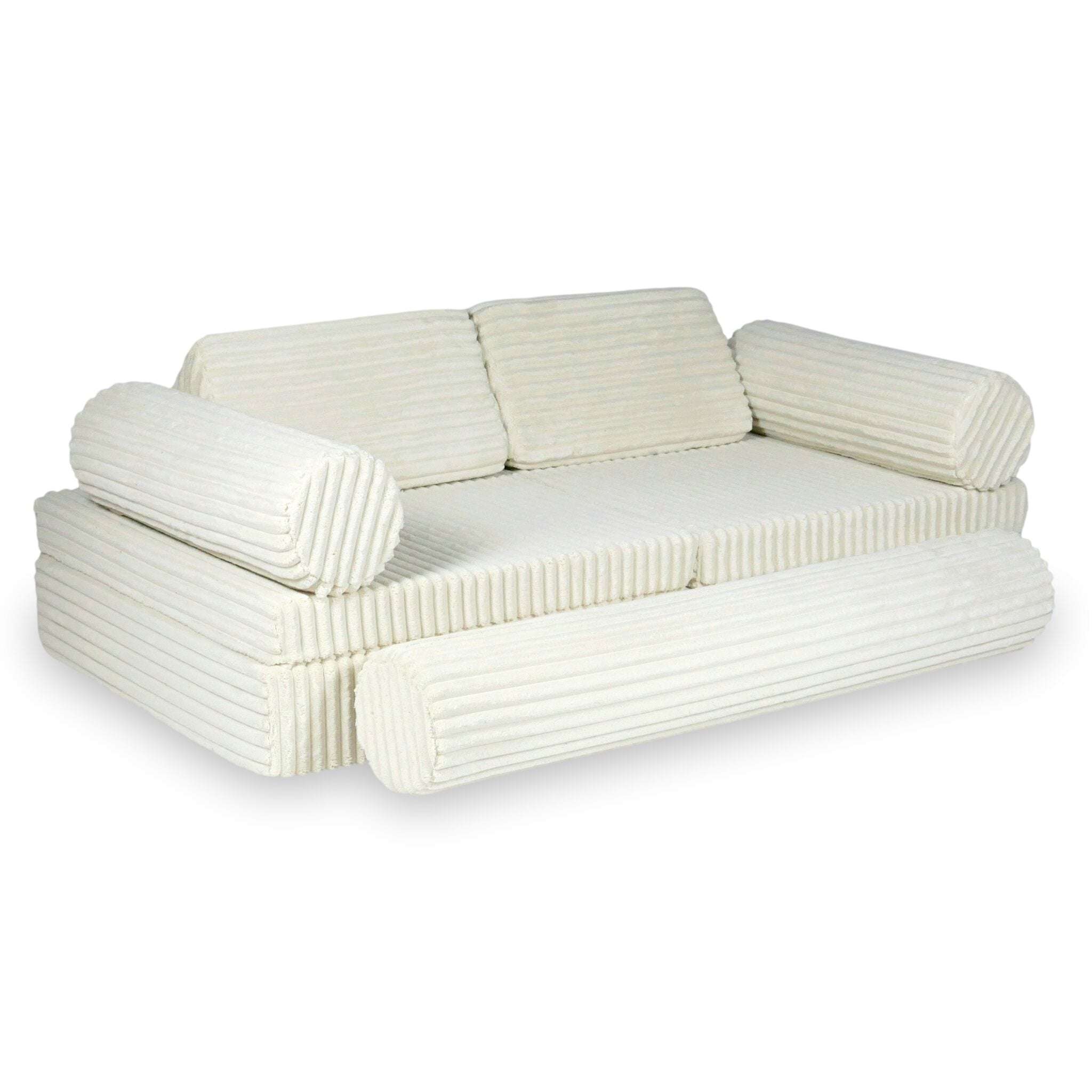 Canapé de jeu Montessori de luxe  Tissu gaufré