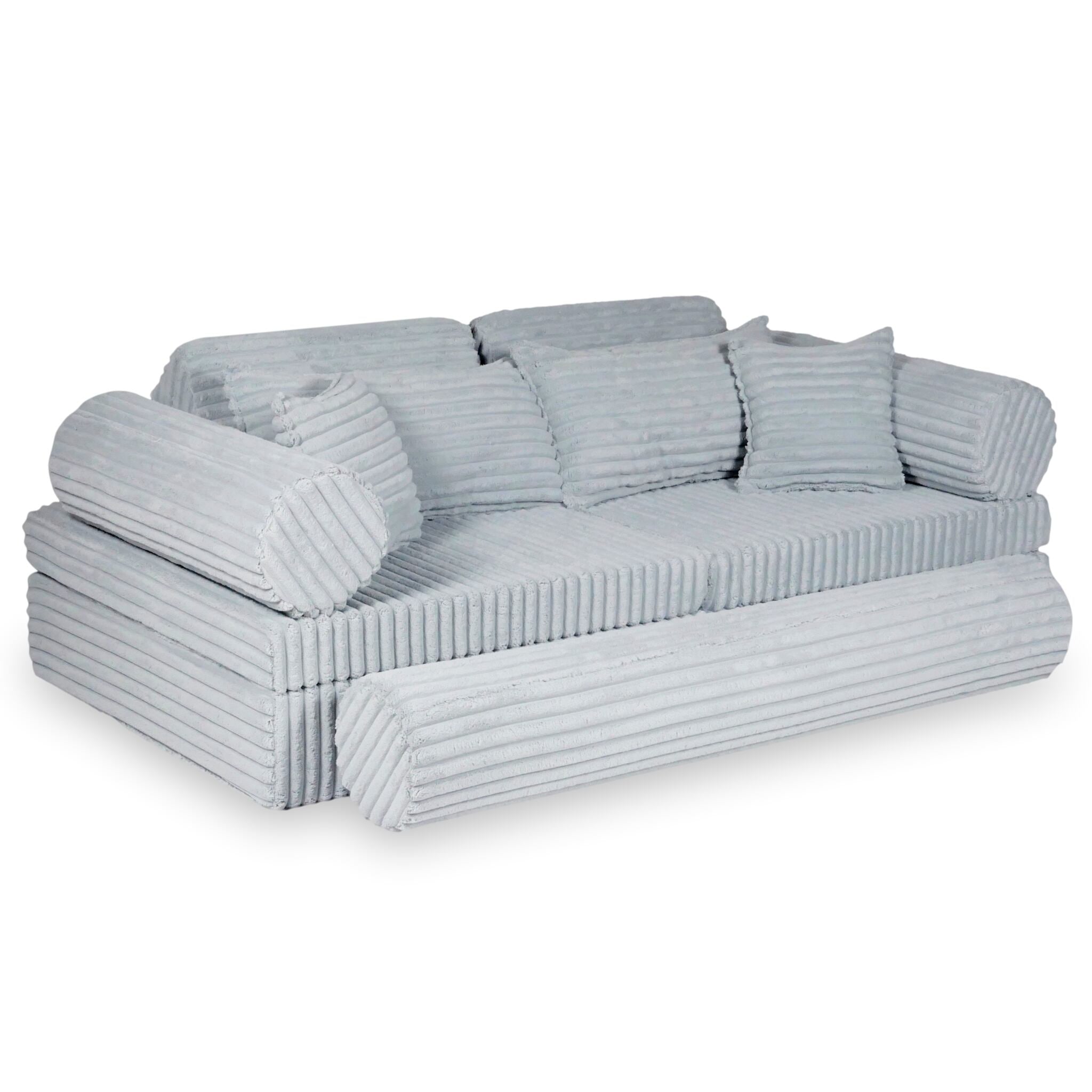 Canapé de jeu Montessori de luxe  Tissu gaufré