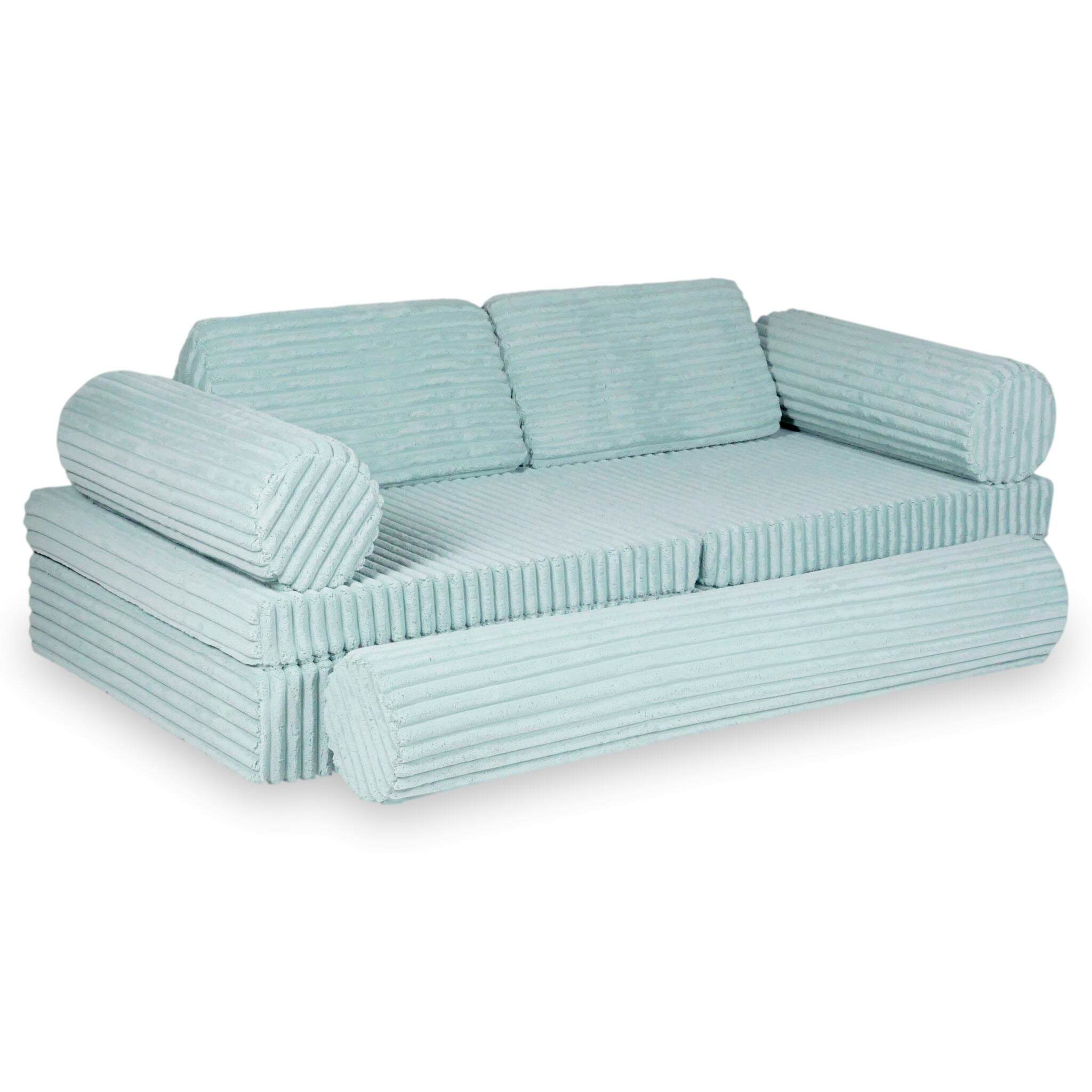 Canapé de jeu Montessori de luxe  Tissu gaufré