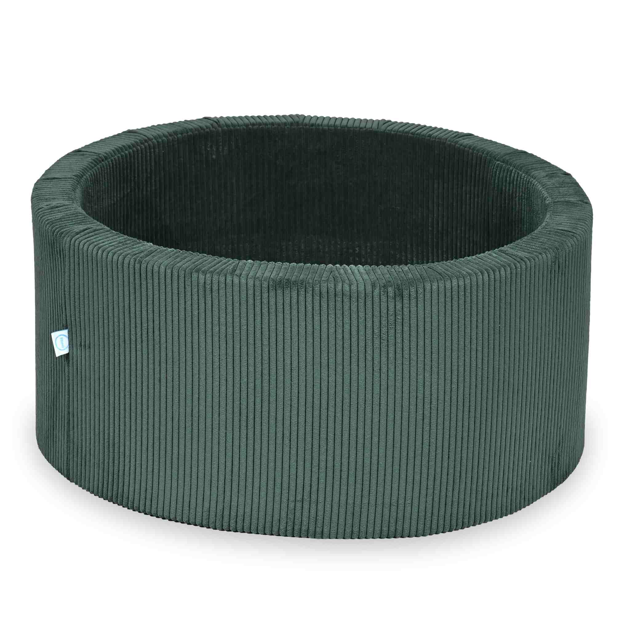 Piscine à Balles 90x40 velours côtelé vert sans balles