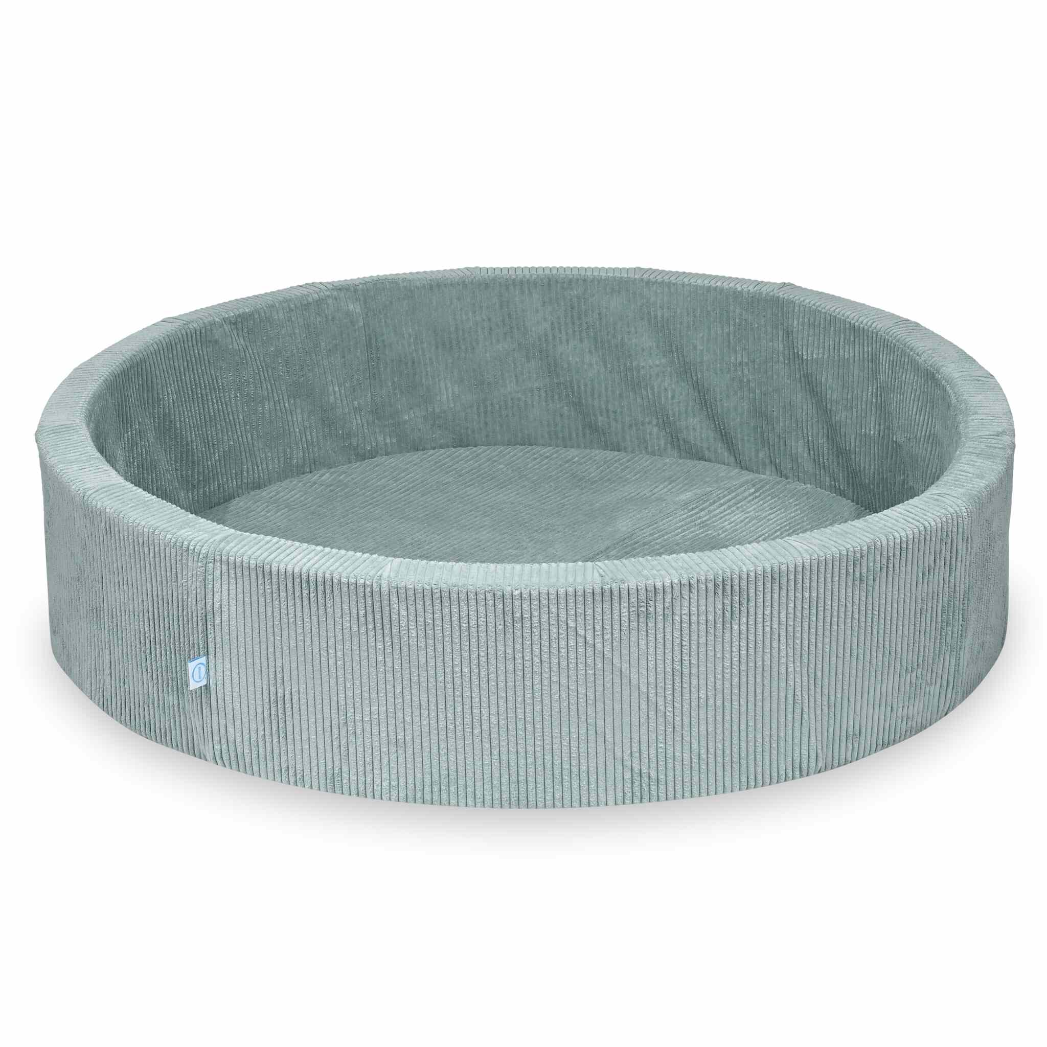 Piscine à Balles 130x30 velours côtelé menthe claire sans balles
