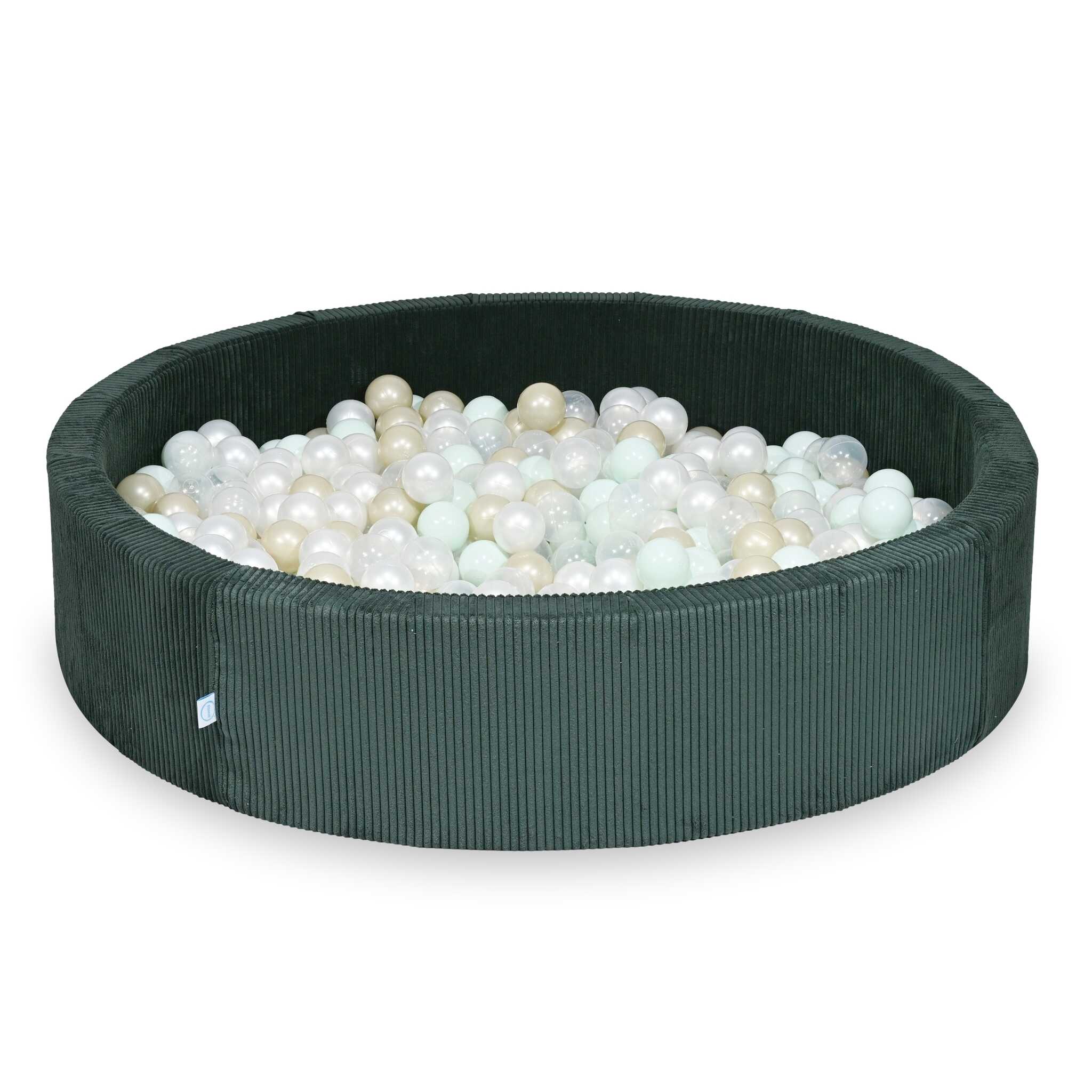 Piscine à balles en velours côtelé Vert 130x30 cm avec 600 balles