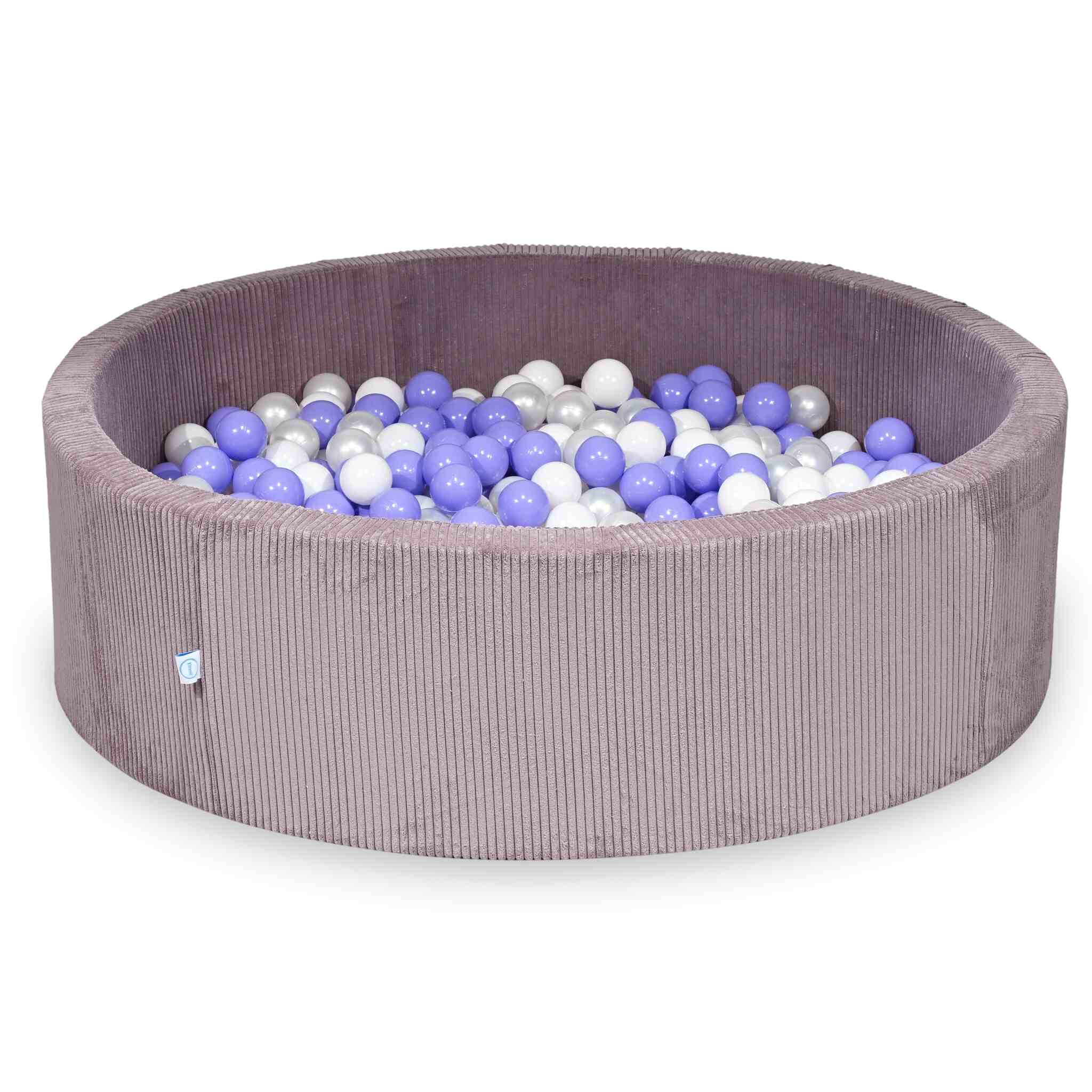 Piscine à balles en velours côtelé Lavende 130x40 cm avec 700 balles