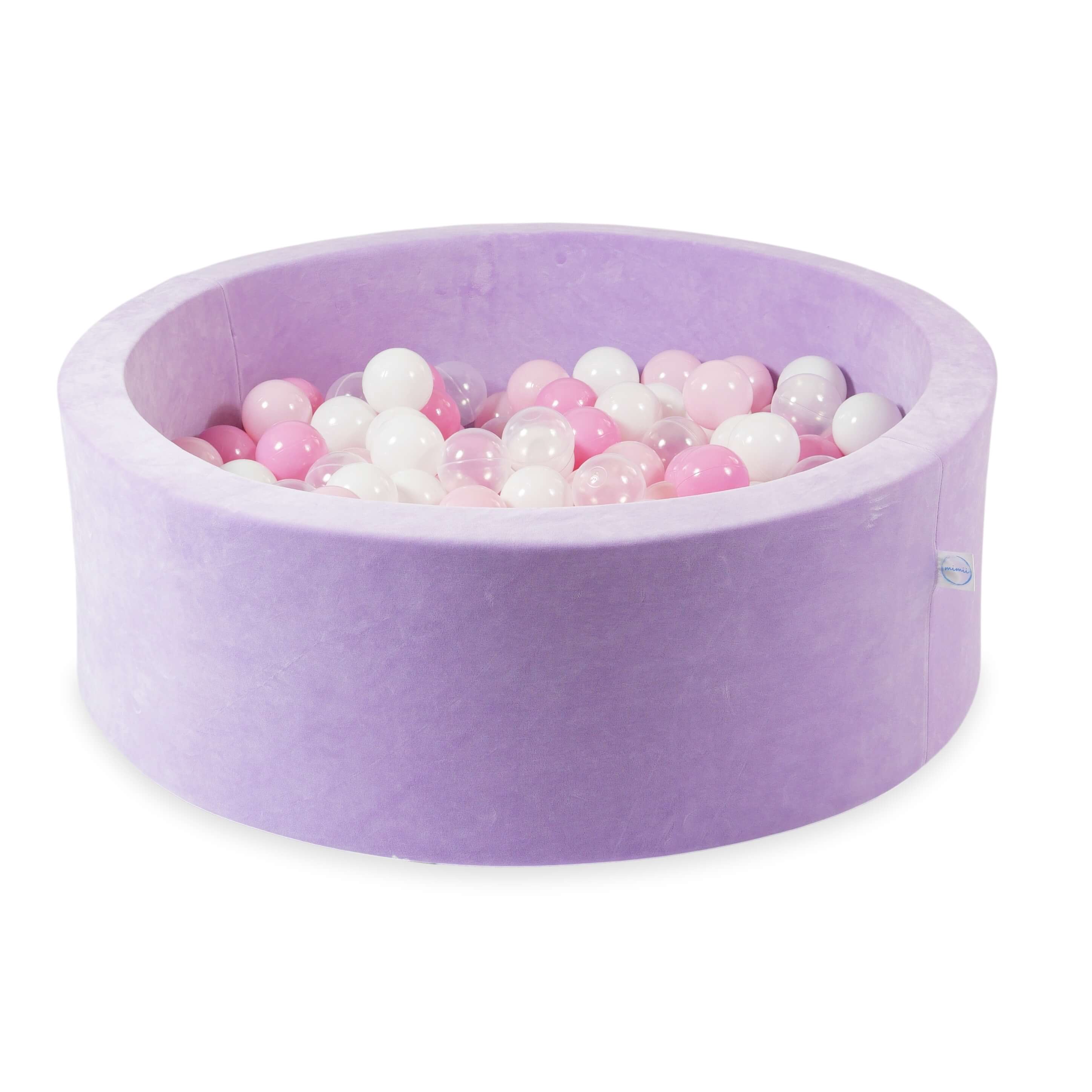 Piscine à balles en velvet soft Lilac 90x30 cm avec 200 balles