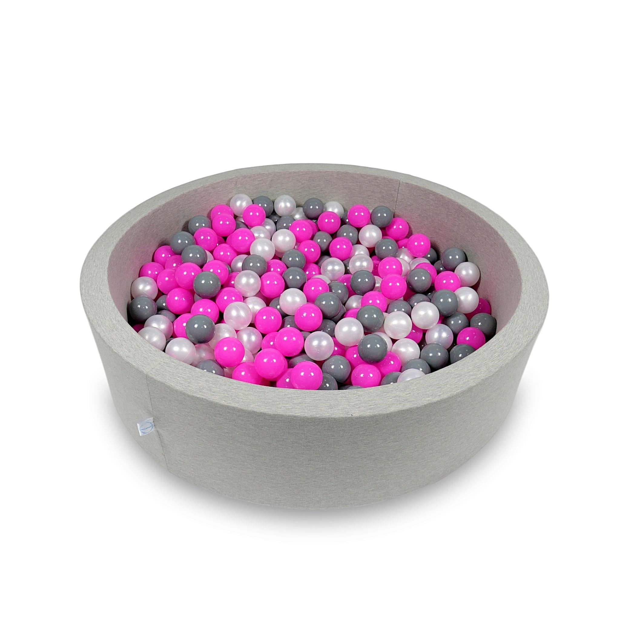 Piscine à Balles 110x30cm gris clair avec balles 400pcs (rose, perle, gris)