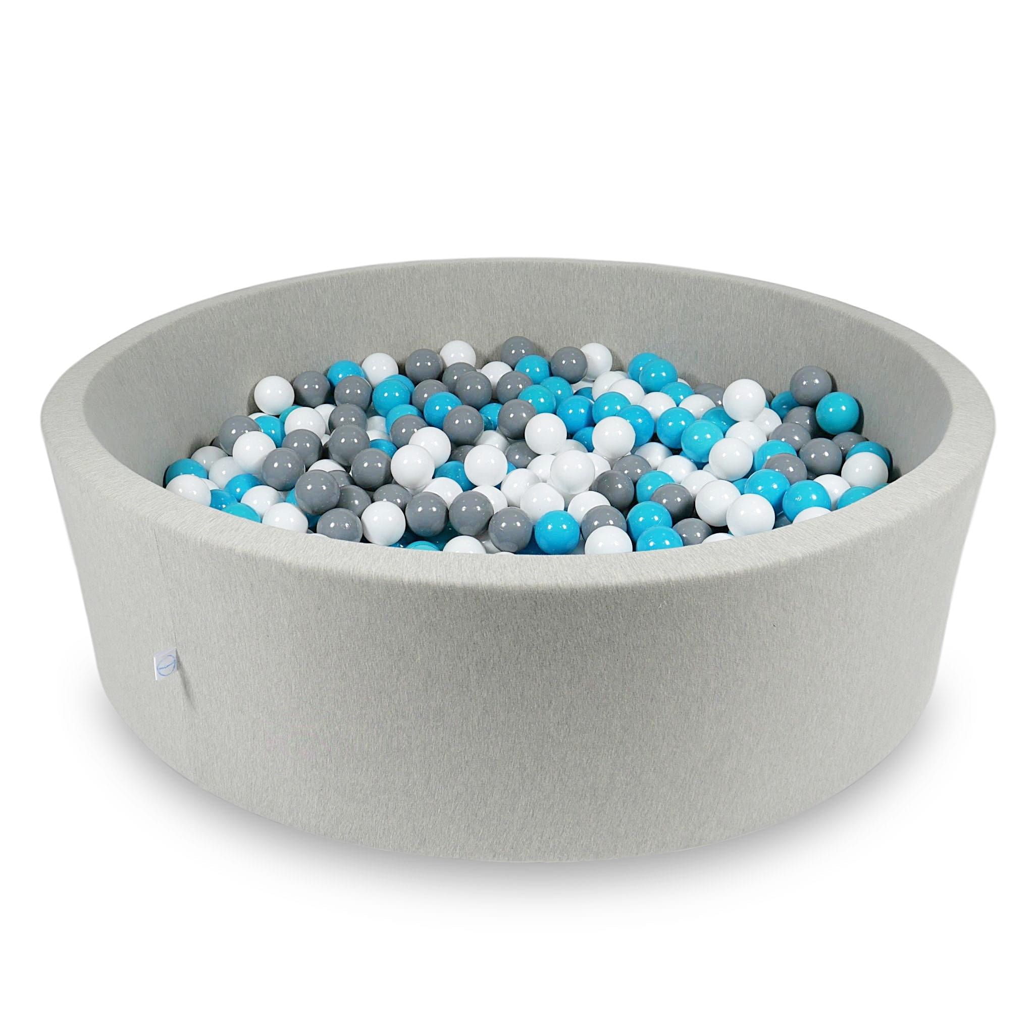Piscine à Balles 130x40cm gris clair avec balles 700pcs (bleu, blanc, gris)