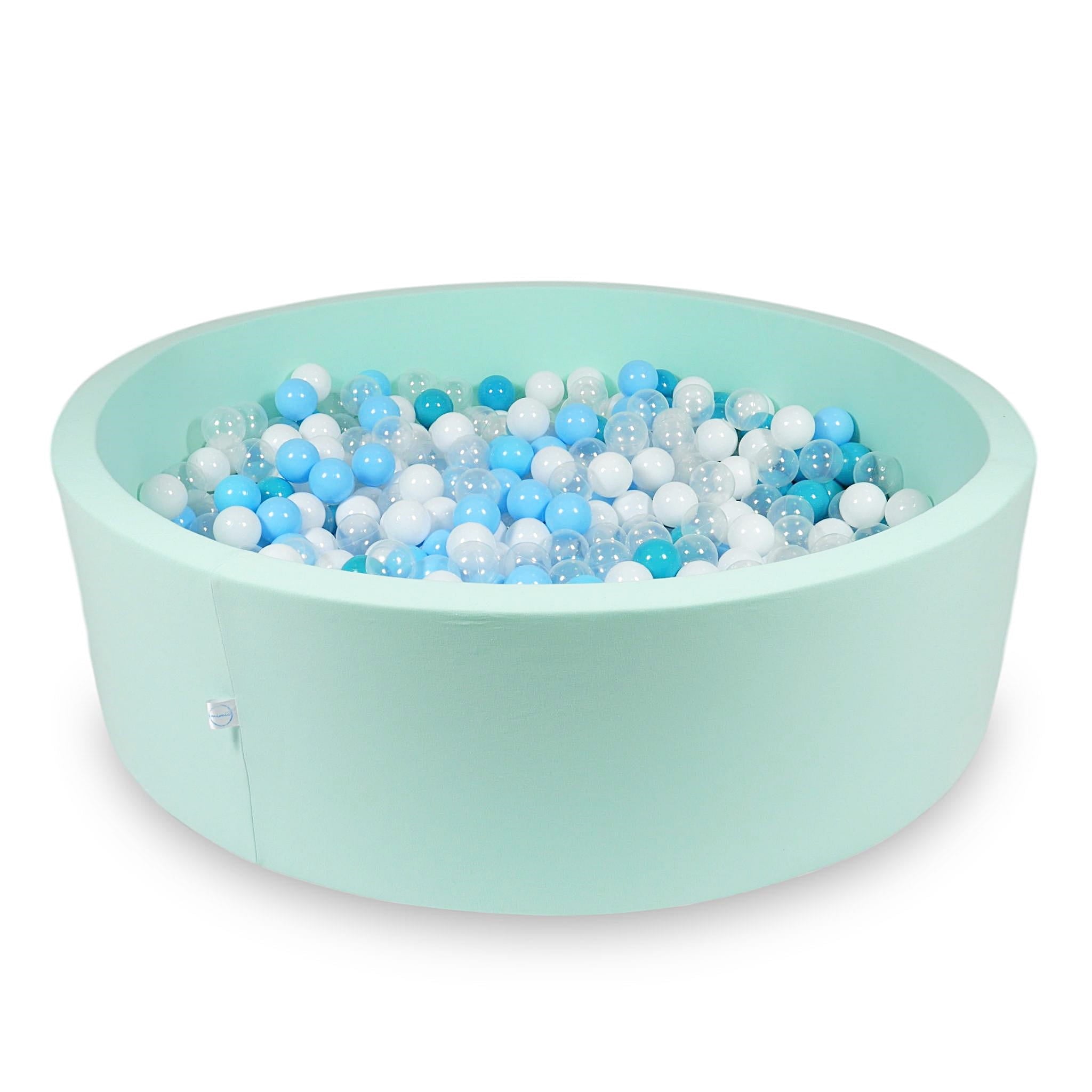Piscine à Balles 130x40cm menthe avec balles 700pcs (turquoise, blanc, clair, bleu clair)