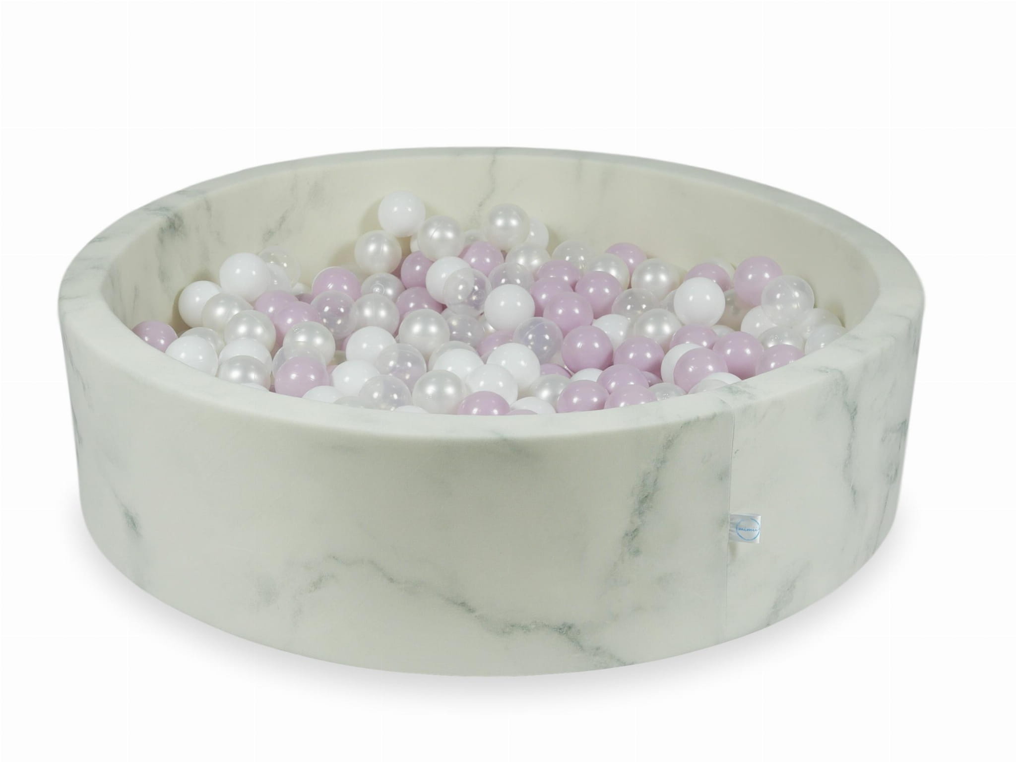 Piscine à Balles 110x30 marbre avec balles 400 pcs (rose clair perlé, blanc, transparent, perle)