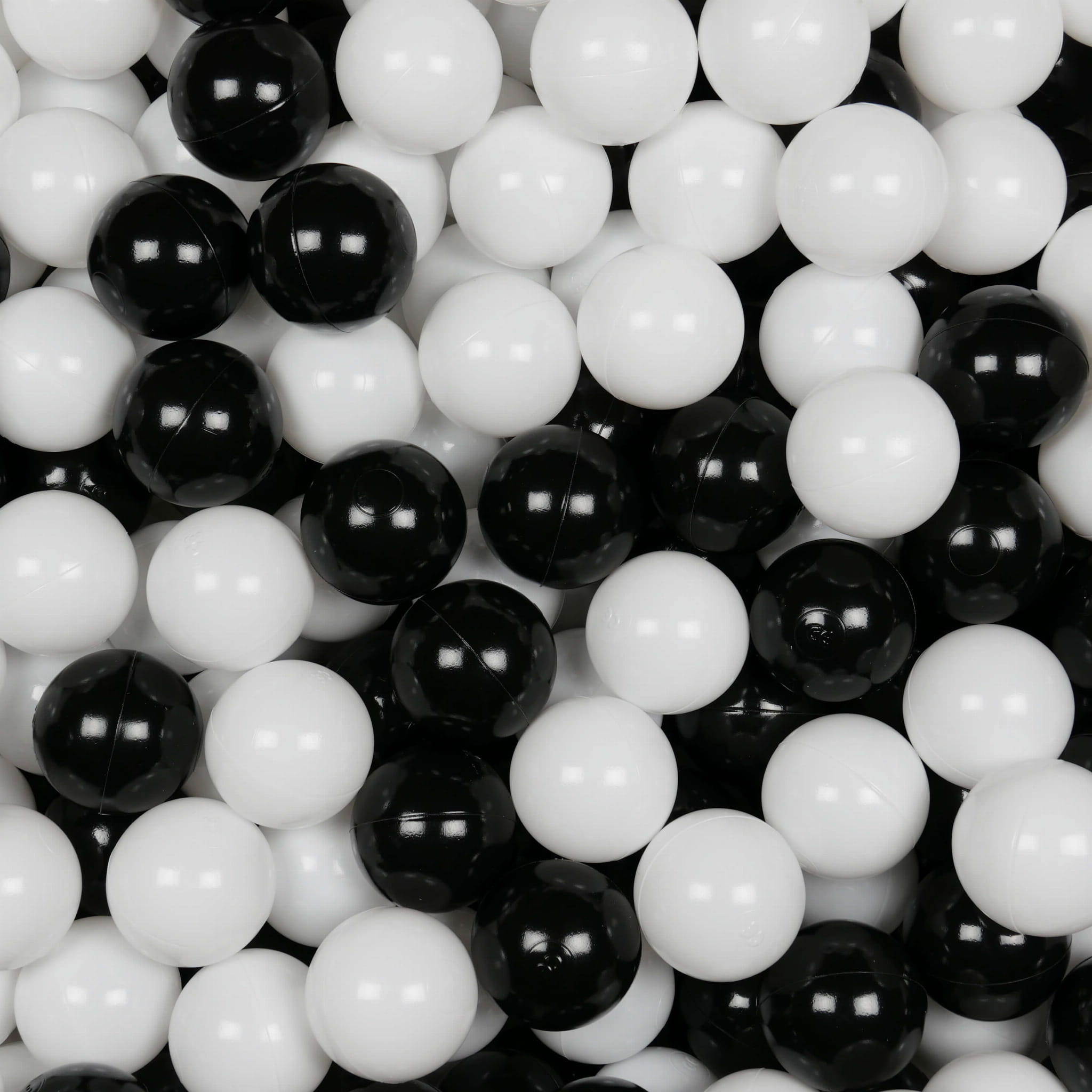 Balles de jeu ø7cm 200 pièces blanc, noir