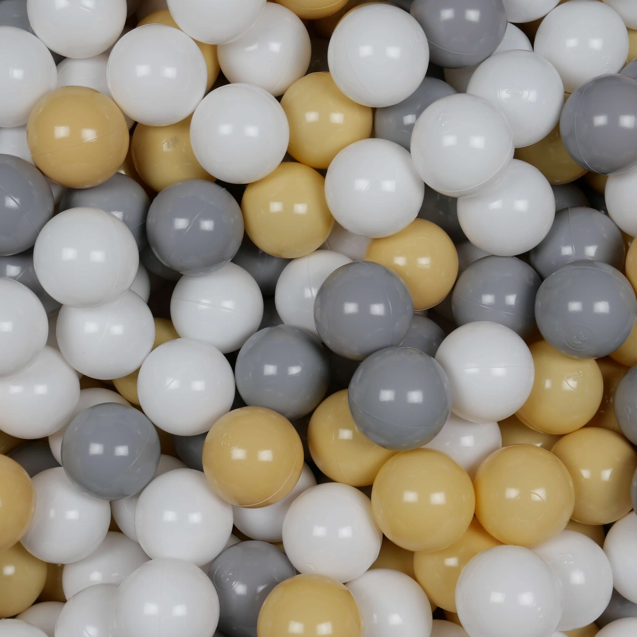 Balles de jeu ø7cm 200 pièces blanc, gris, beige