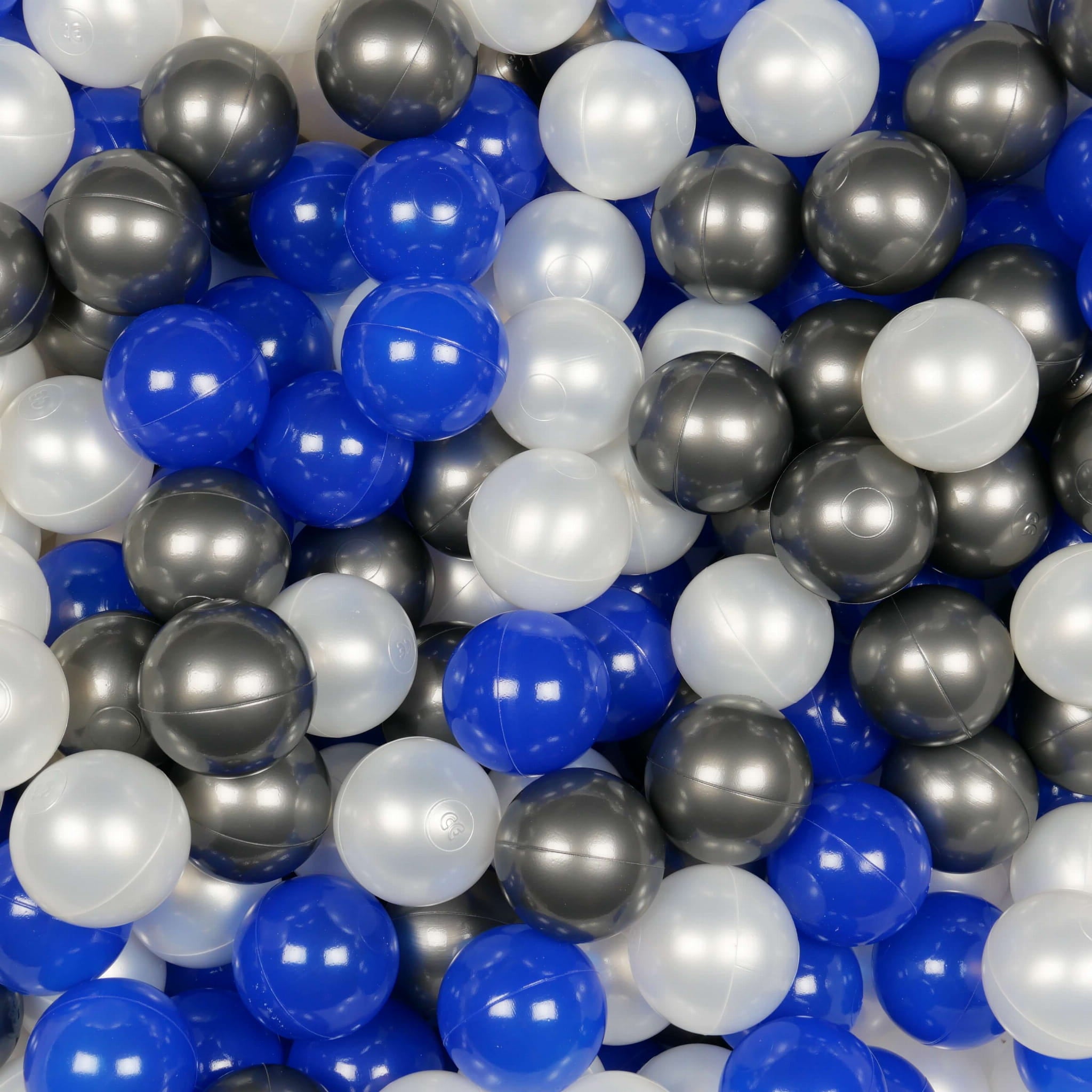 Balles de jeu ø7cm 200 pièces perle, graphite métallique, bleu