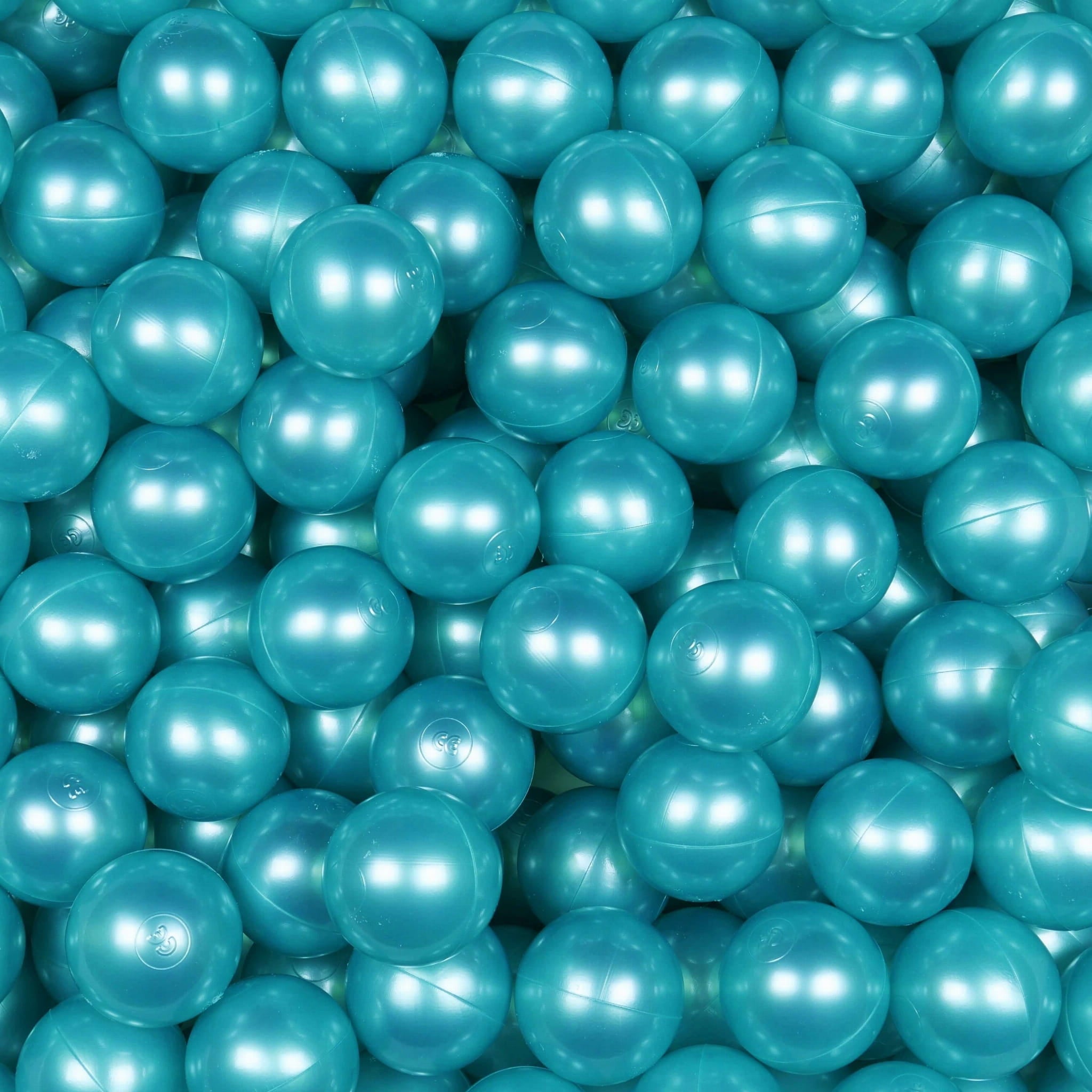Balles de jeu ø7cm 25 pièces turquise métallique