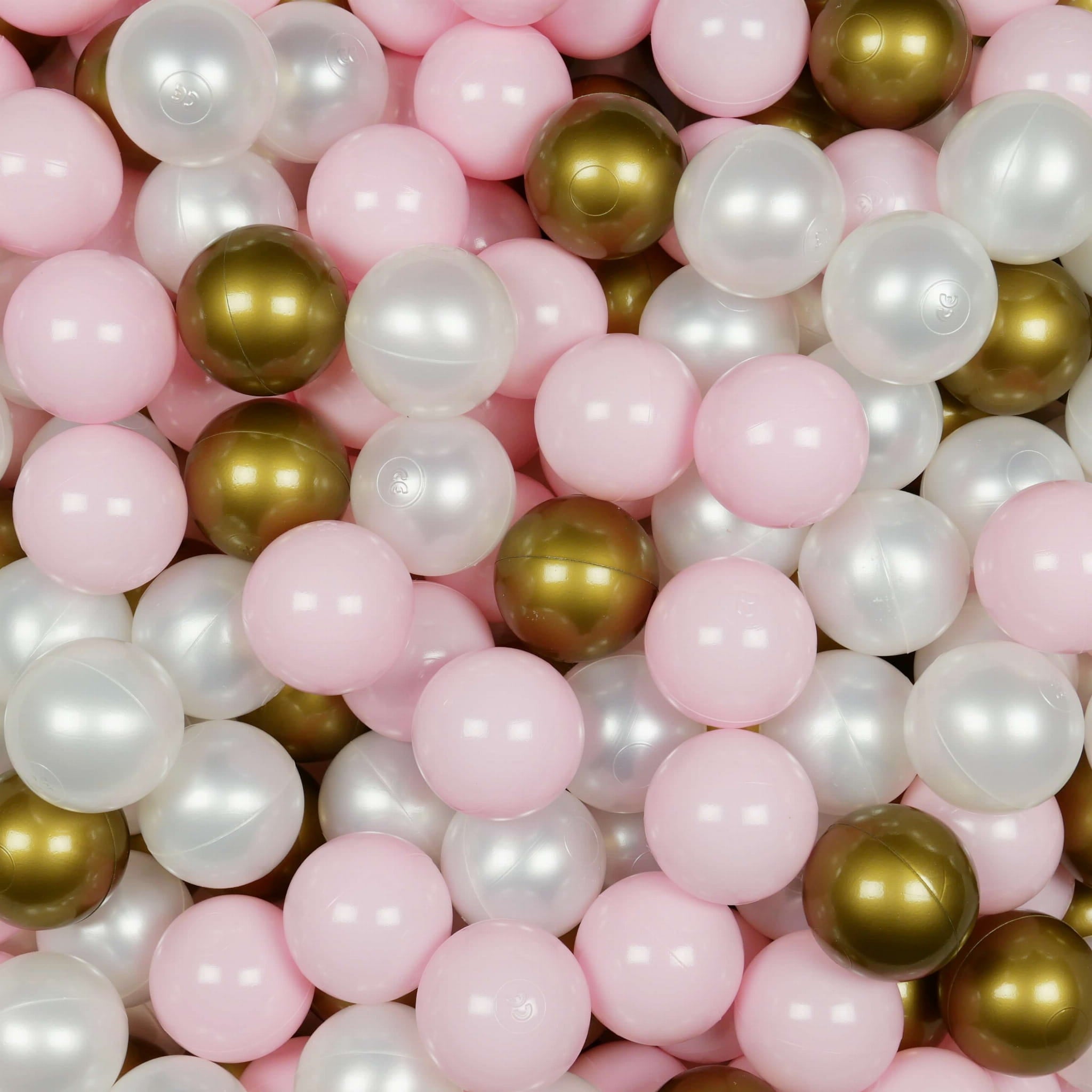 Balles de jeu ø7cm 300 pièces rose clair, perle, vieil dore