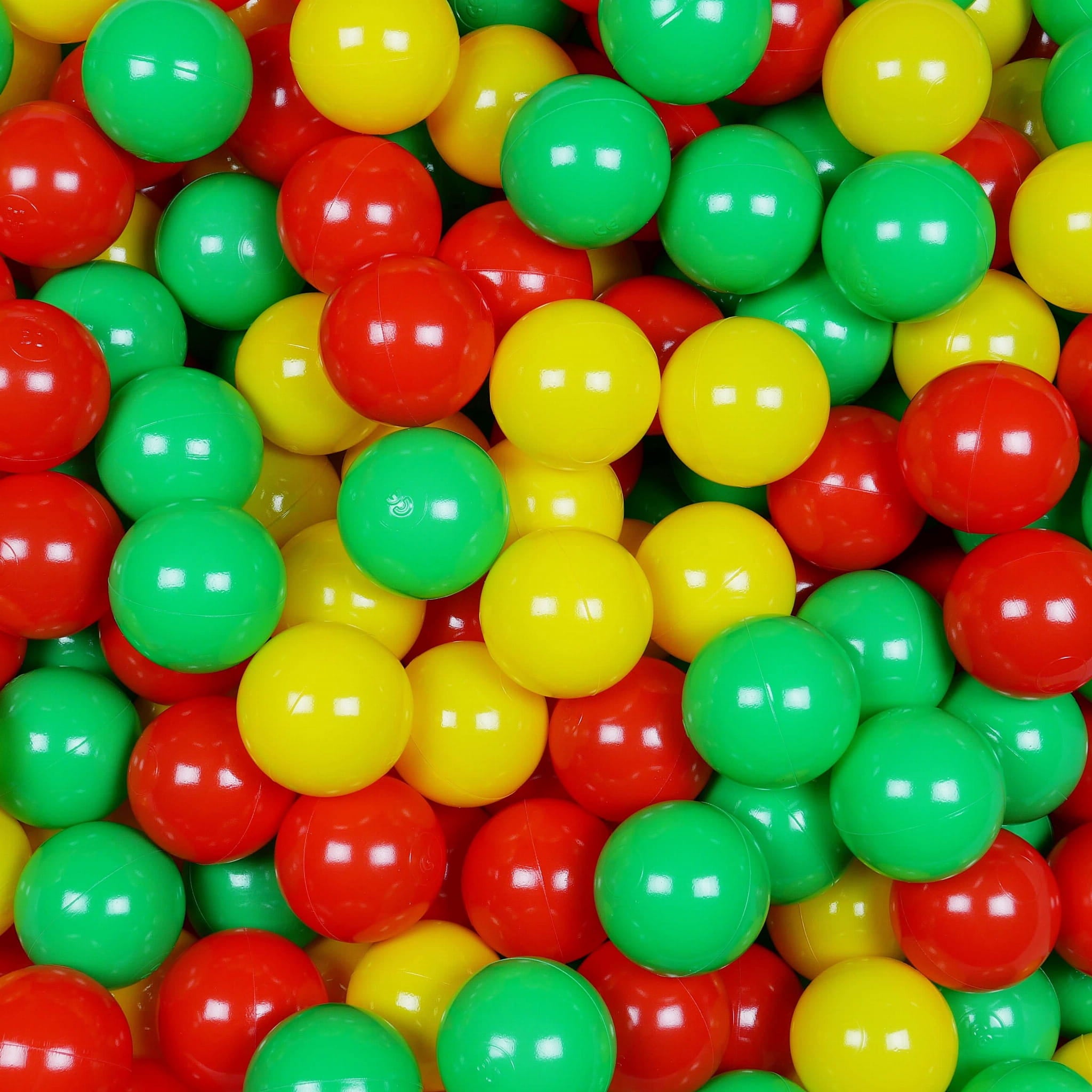 Balles de jeu ø7cm 300 pièces jaune, rouge, vert