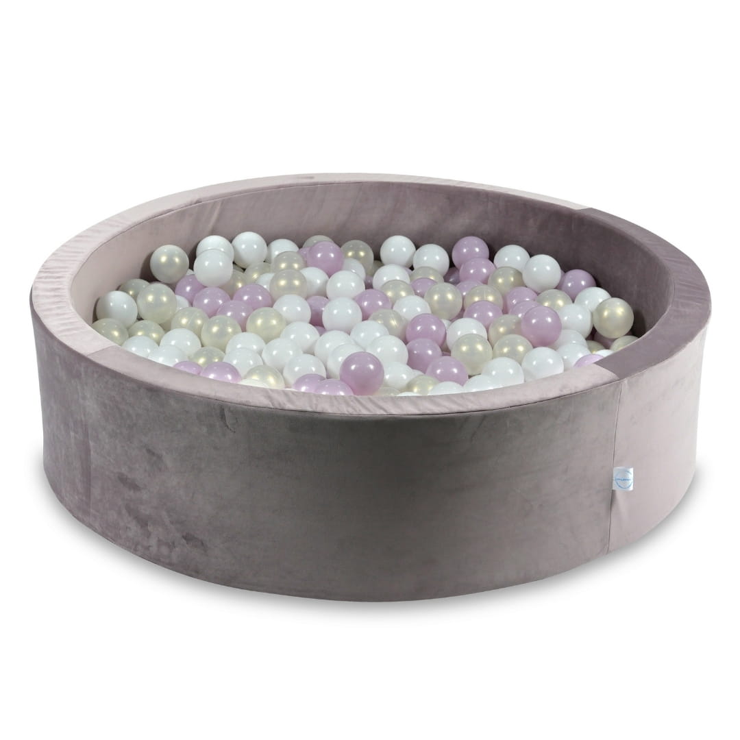 Piscine à Balles 110x30 Velvet lilac avec balles 400 pcs (blanc, rose clair perlé, iridescent)