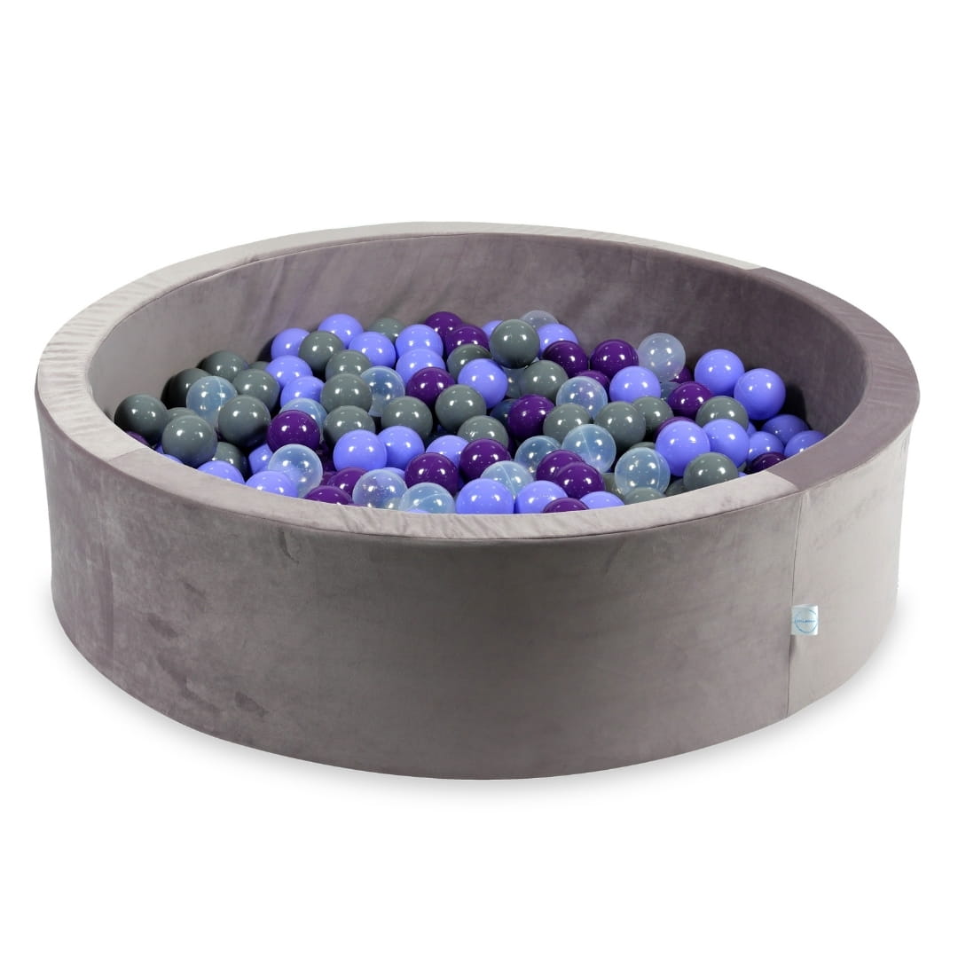 Piscine à Balles 110x30 Velvet lilac avec balles 400 pcs (transparent, bruyère, violet, gris)