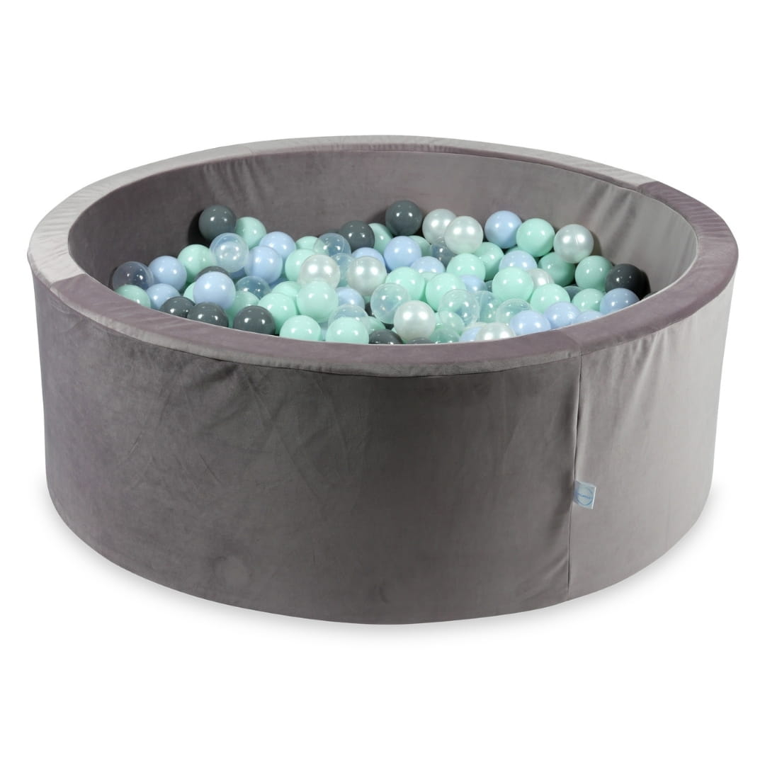 Piscine à Balles 110x40 Velvet lilac avec balles 500 pcs (menthe clair, bleu clair, perle clair, gris, transparent, perle)