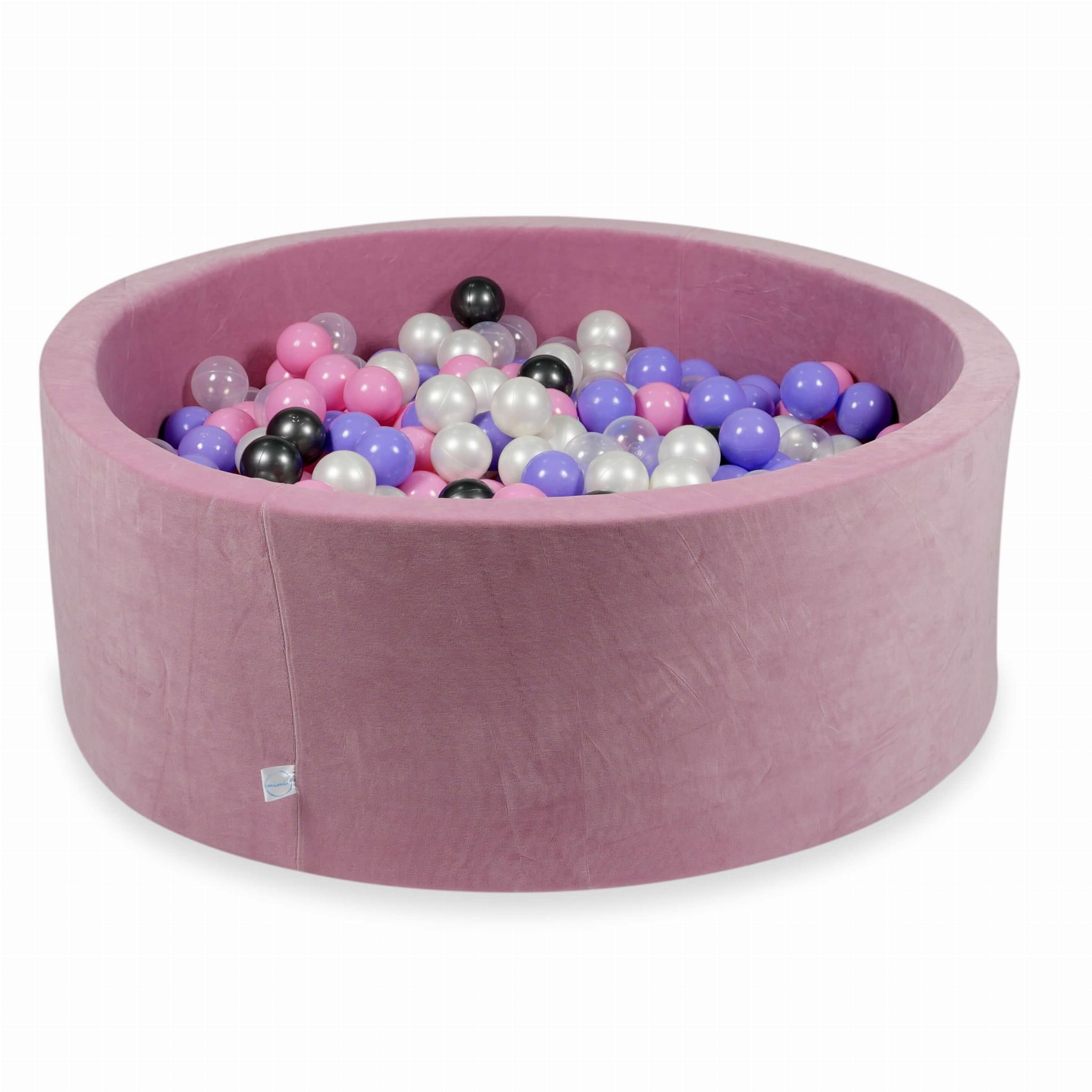 Piscine à Balles 110x40 Velvet Soft rose avec balles 500 pcs (graphite métallique, bruyère, rose poudre, perle, transparent)