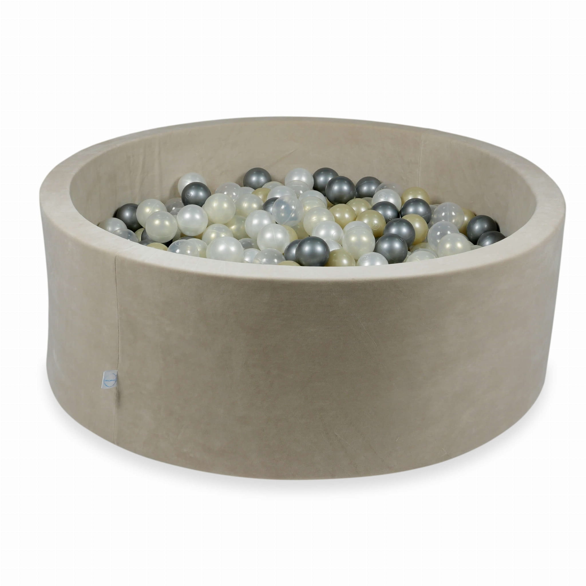 Piscine à Balles 110x40 Velvet Soft beige avec balles 500 pcs (or clair, iridescent, perlé, transparent, argent)